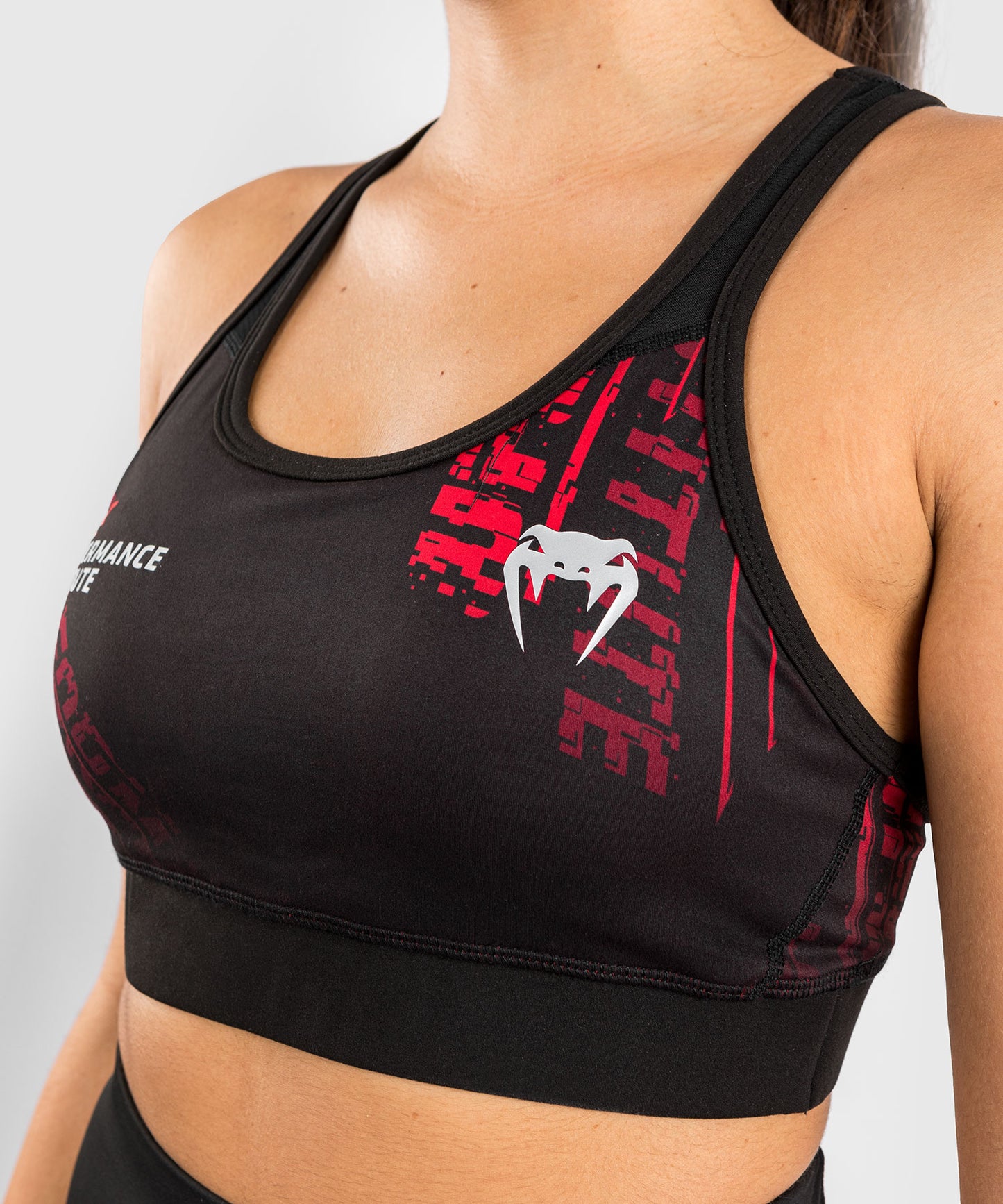 UFC Performance Institute 2.0 Sport-BH für Frauen - Schwarz/Rot