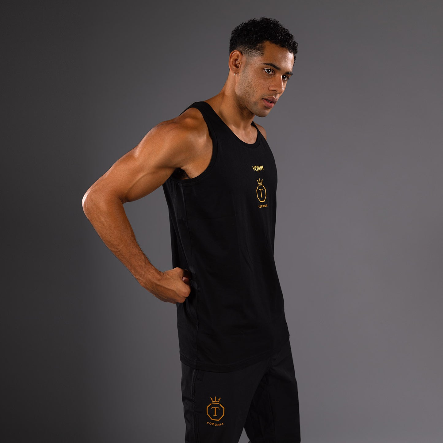 Venum x Topuria Unmatched Edition Tank Top - Schwarz/Gold
