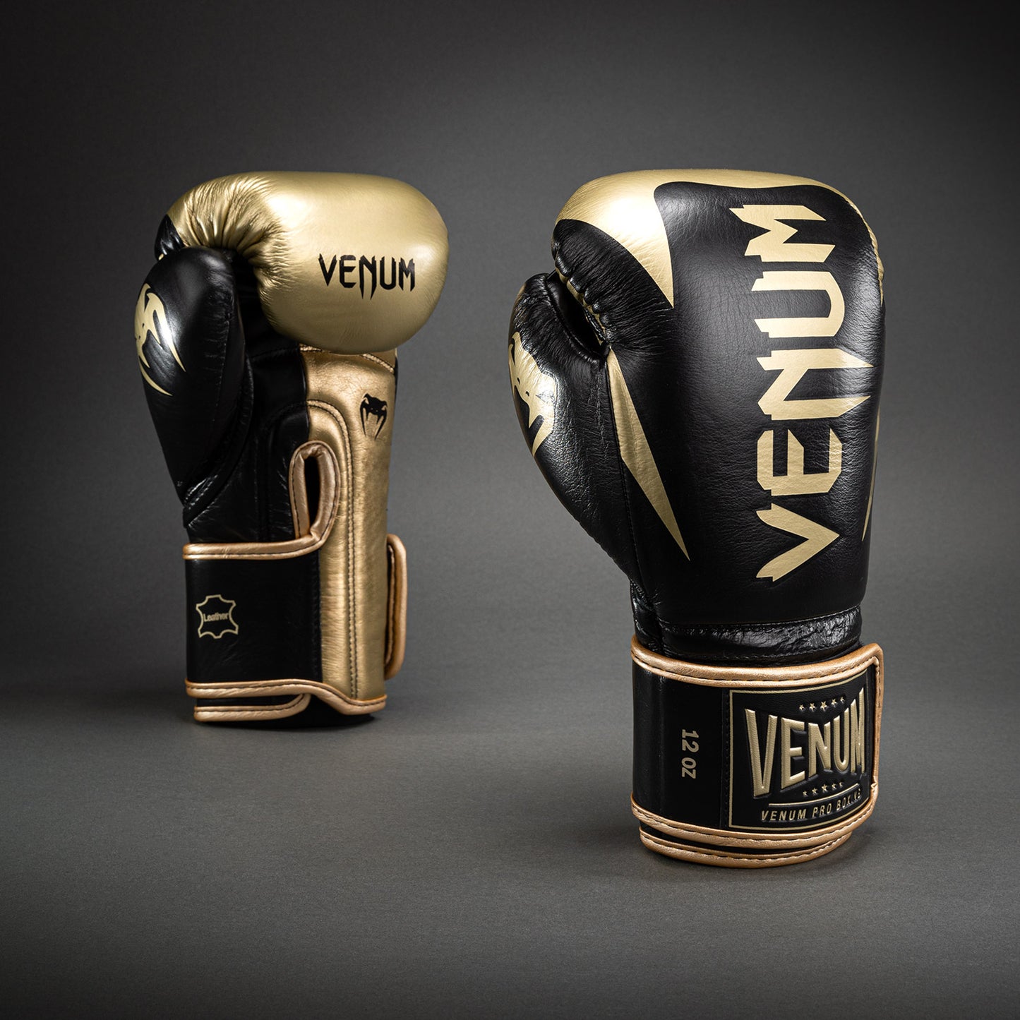 Venum Hammer Pro Boxhandschuhe mit Klettverschluss - Schwarz/Gold