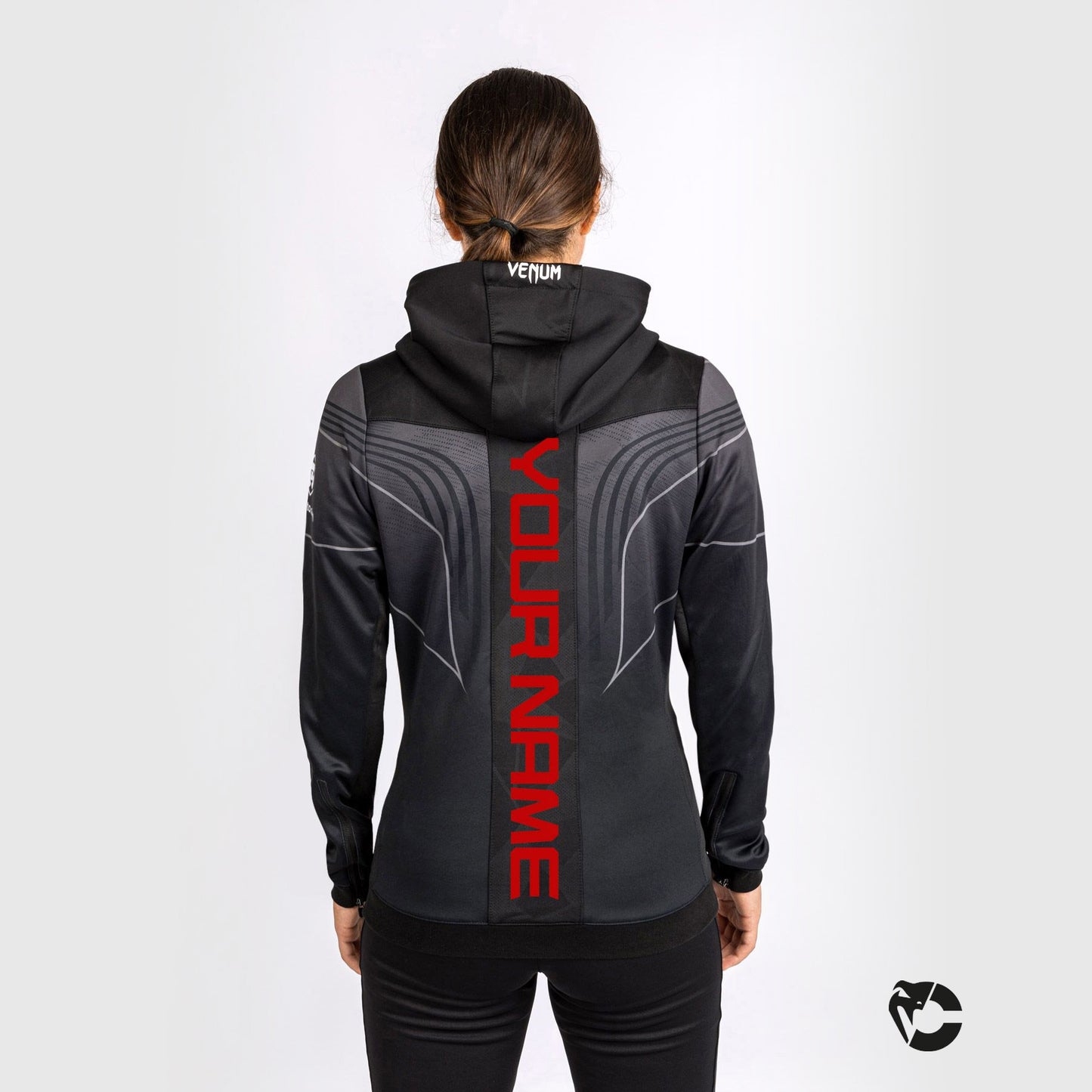UFC Venum personalisierte authentische Fight Night 2.0 Frauen Walkout Hoodie - schwarz