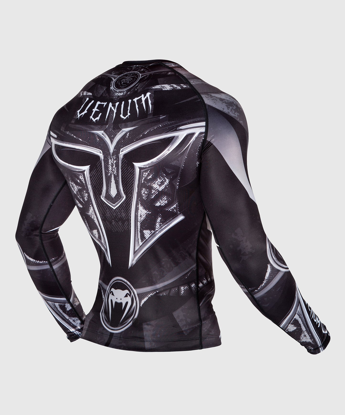 Venum Gladiator 3.0 Rashguard - Schwarz/Weiß - Langarm