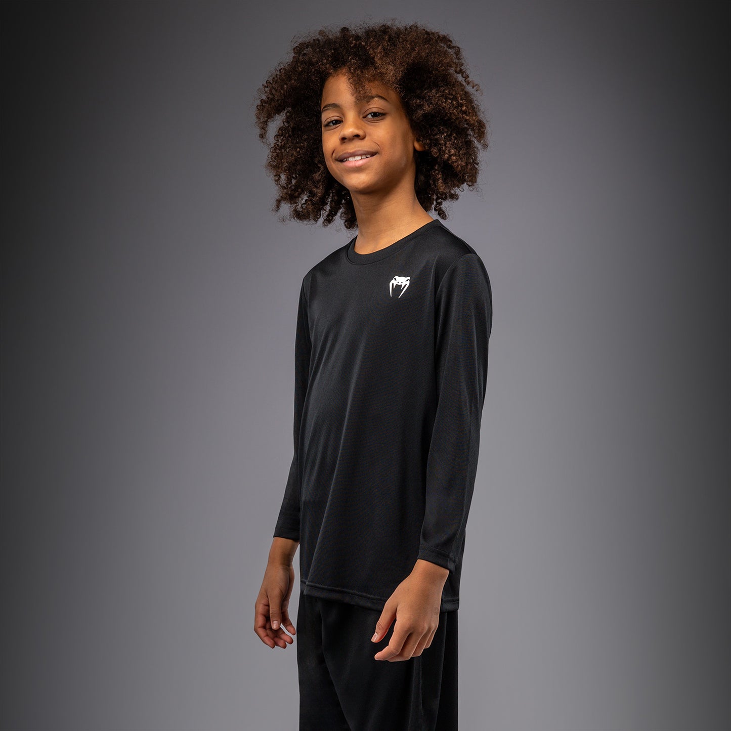 Venum Lineup T-Shirt Langarm Für Kinder - Schwarz/Weiß