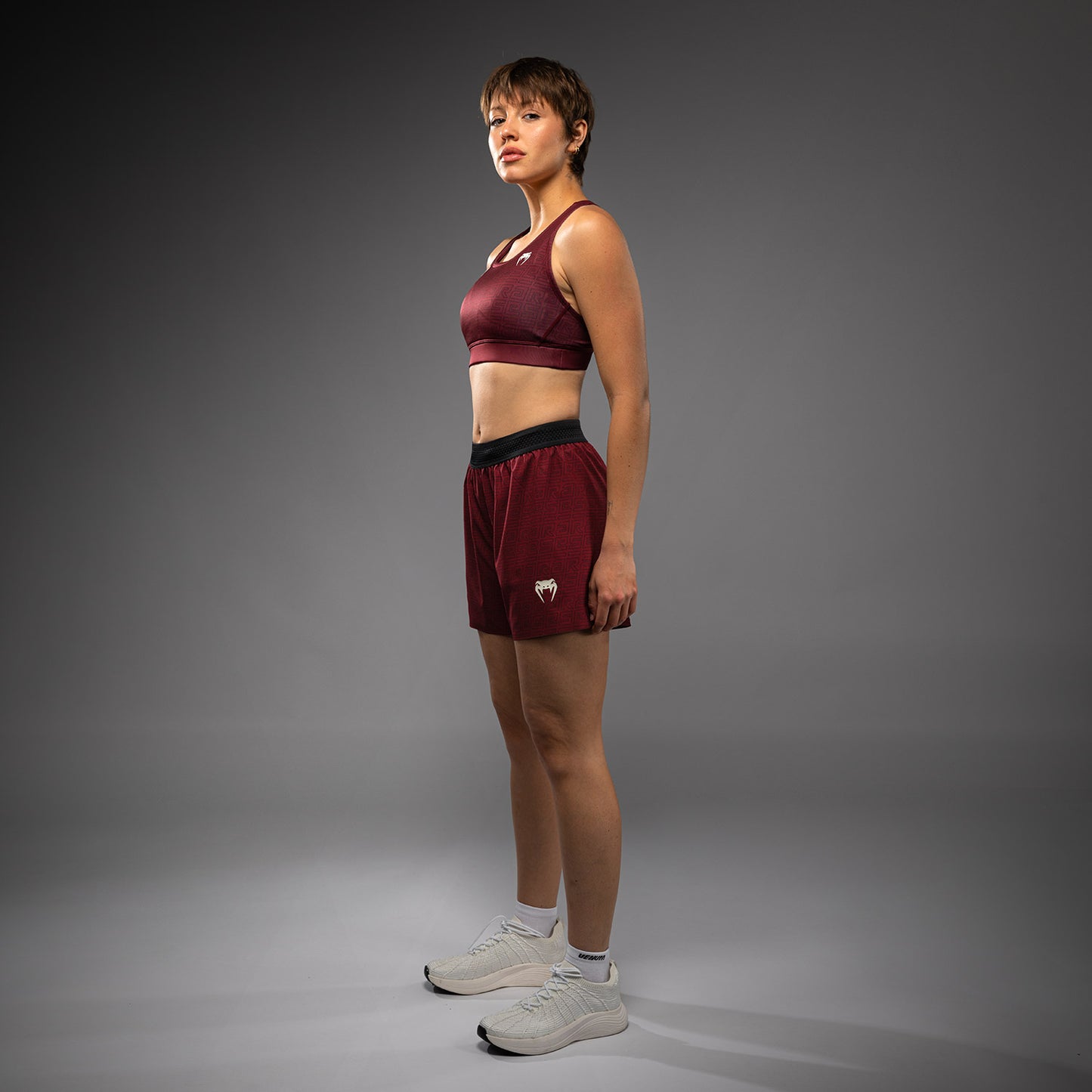 Venum x Ares Damen Trainingsshorts - Burgunder