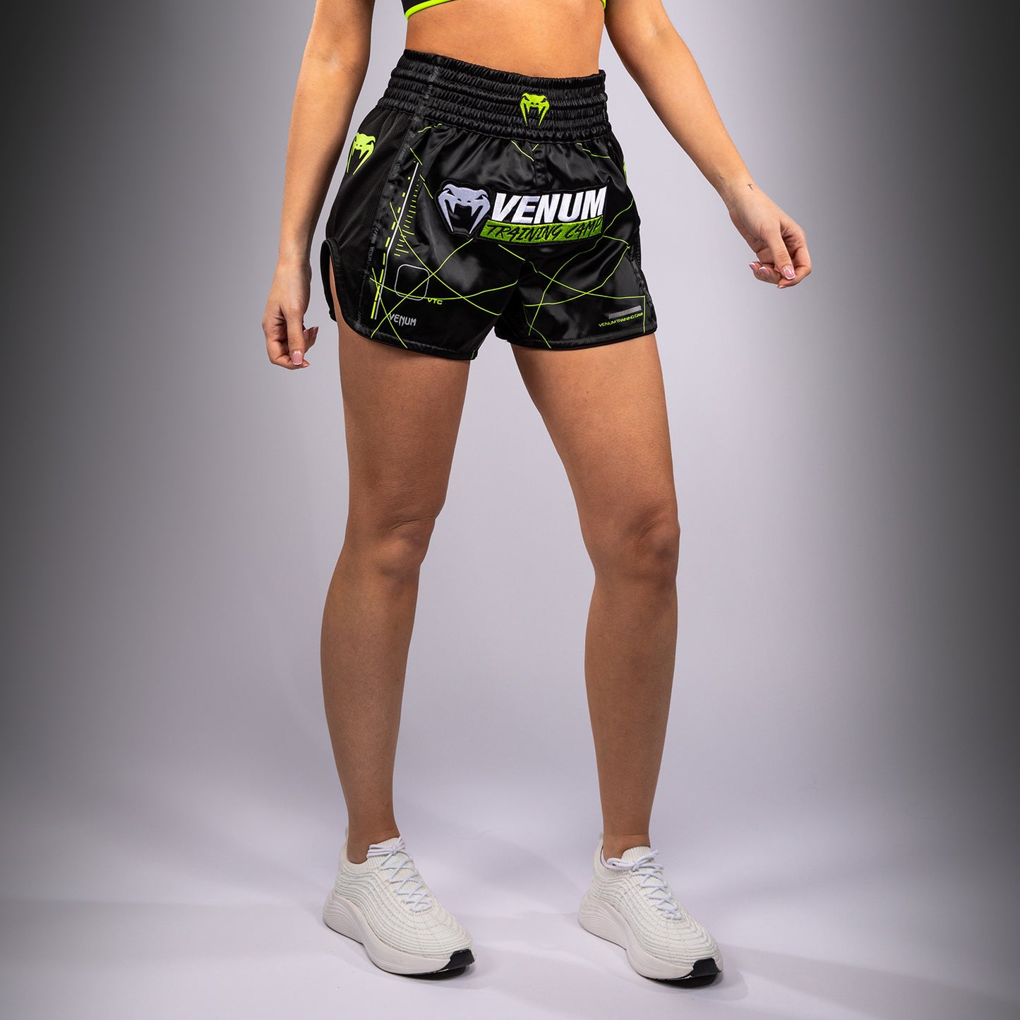 Venum Training Camp 4.0 Muay Thai Shorts - Schwarz/Neongrün