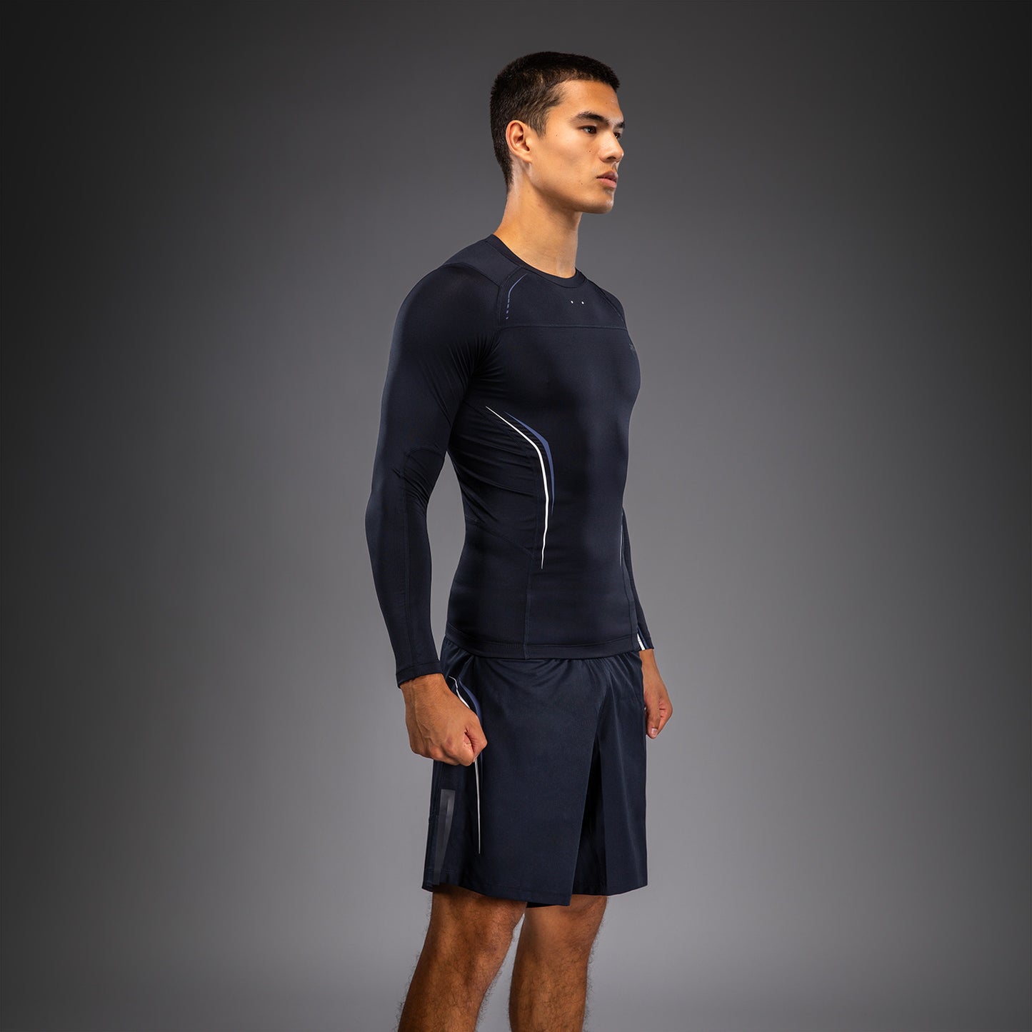Venum G-Core Langarm Rashguard - Marineblau/Weiß