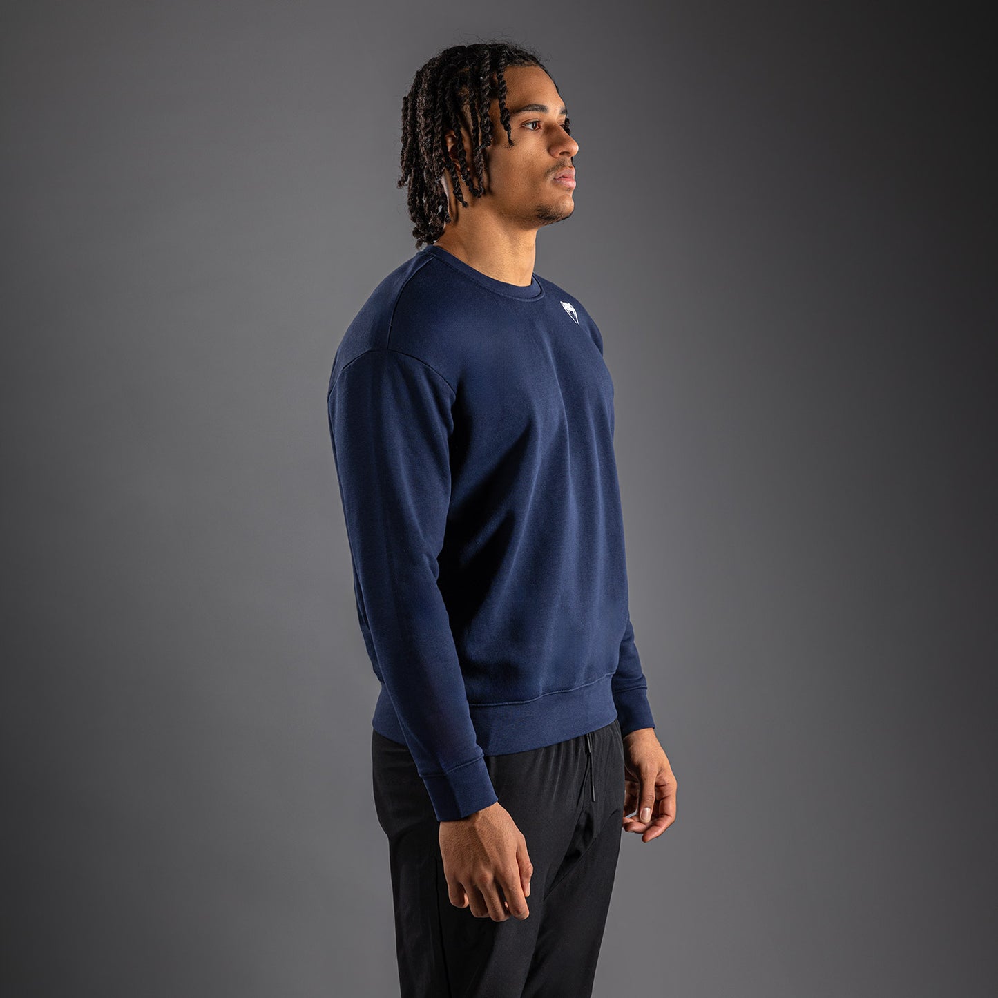 Venum Lineup Fleece Crew Navy - Blau/Weiß
