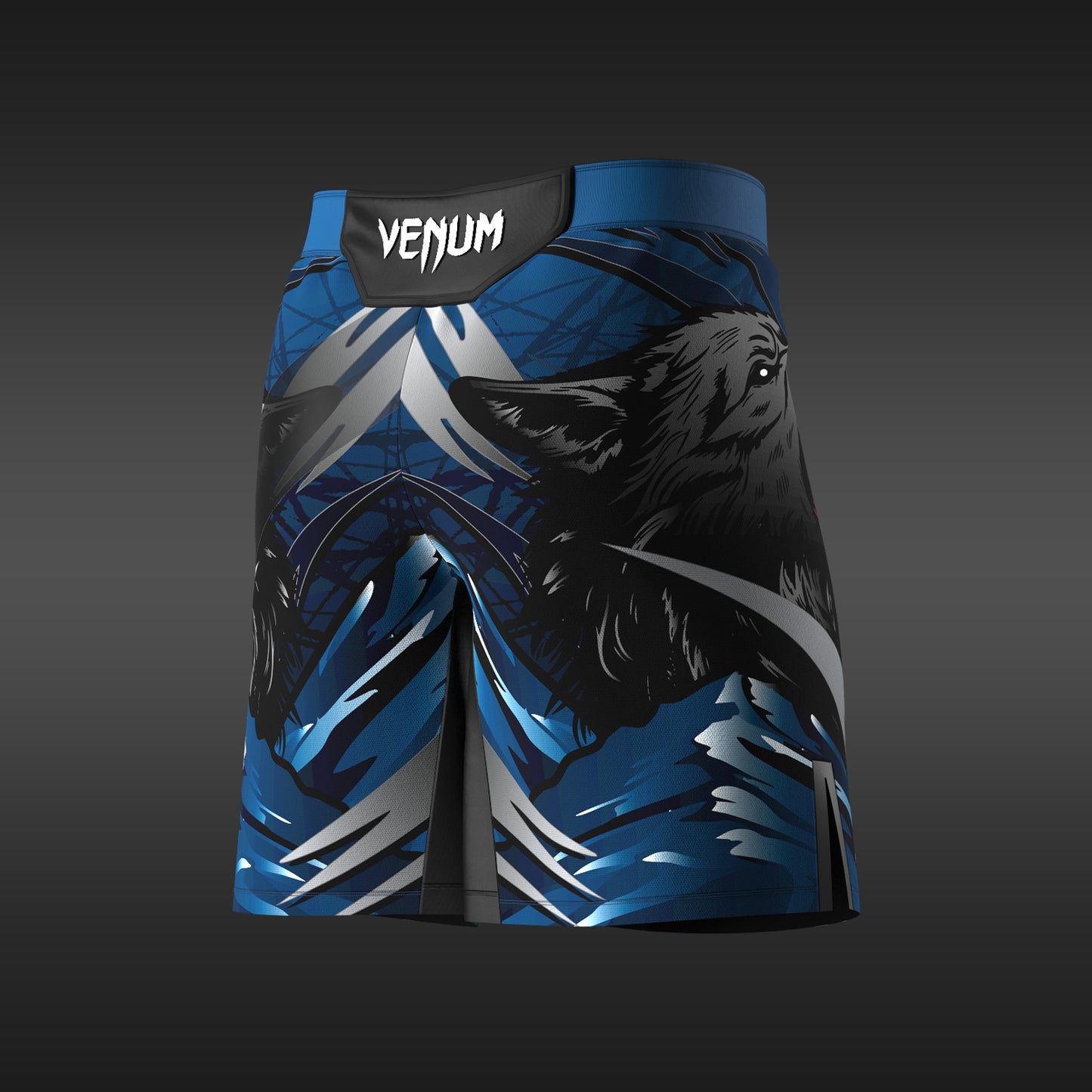 UFC Unrivaled by Venum Khamzat Chimaev Herren-Kampfshorts mit langer Passform – Blau