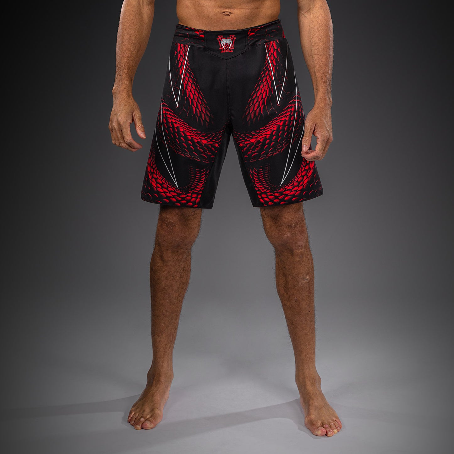 Venum Matupa Fightshorts - Schwarz/Rot/Silber