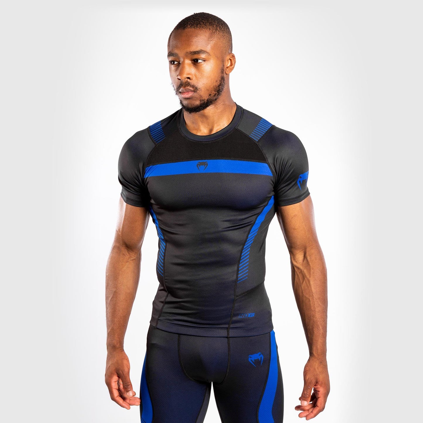 Venum No Gi 3.0 Kompressions-T-Shirt – Kurzarm - Schwarz / Blau