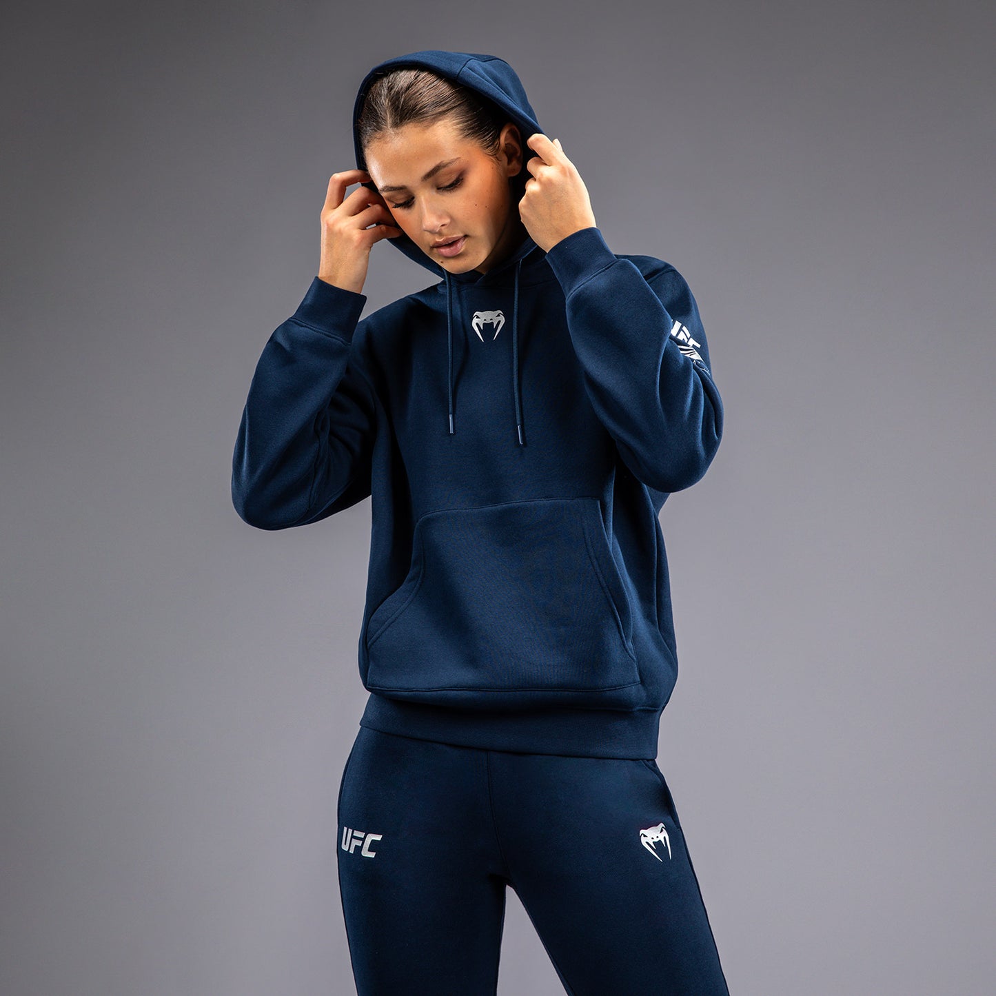 UFC Fusion by Venum Fight Week Damen Pullover Hoodie - Solid Ozeanisches Blau