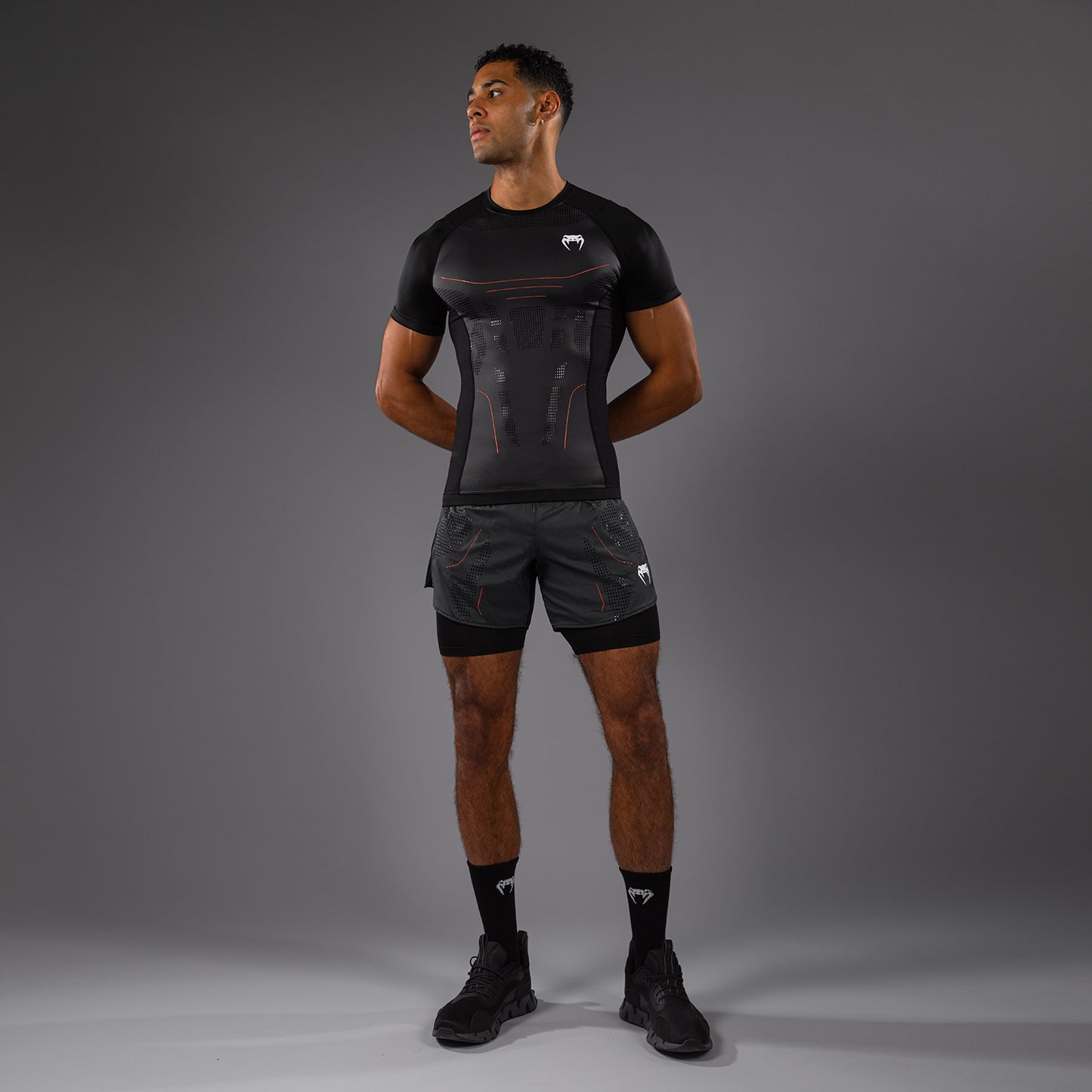 Venum Technical 3.0 Kurzarm Rashguard - Graphit