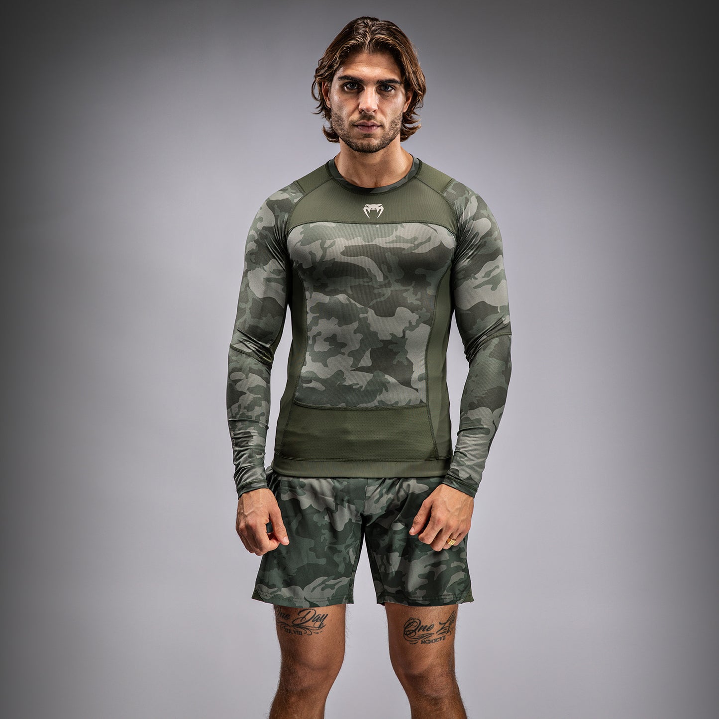 Venum G-Fit Air Herren Langarm Rashguard - Armee Camouflage
