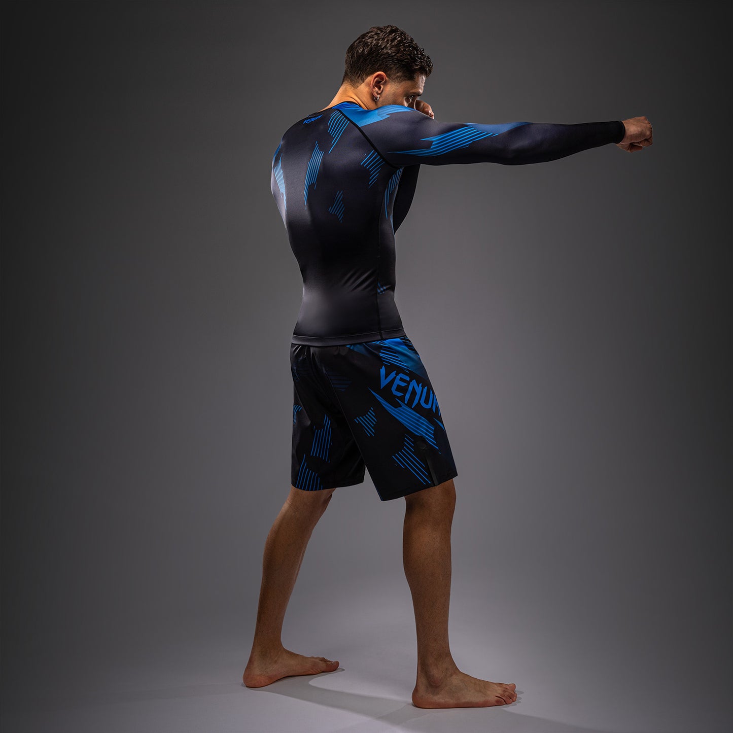 Venum No-Gi 6.0 Langarm Rashguard - Schwarz/Blau
