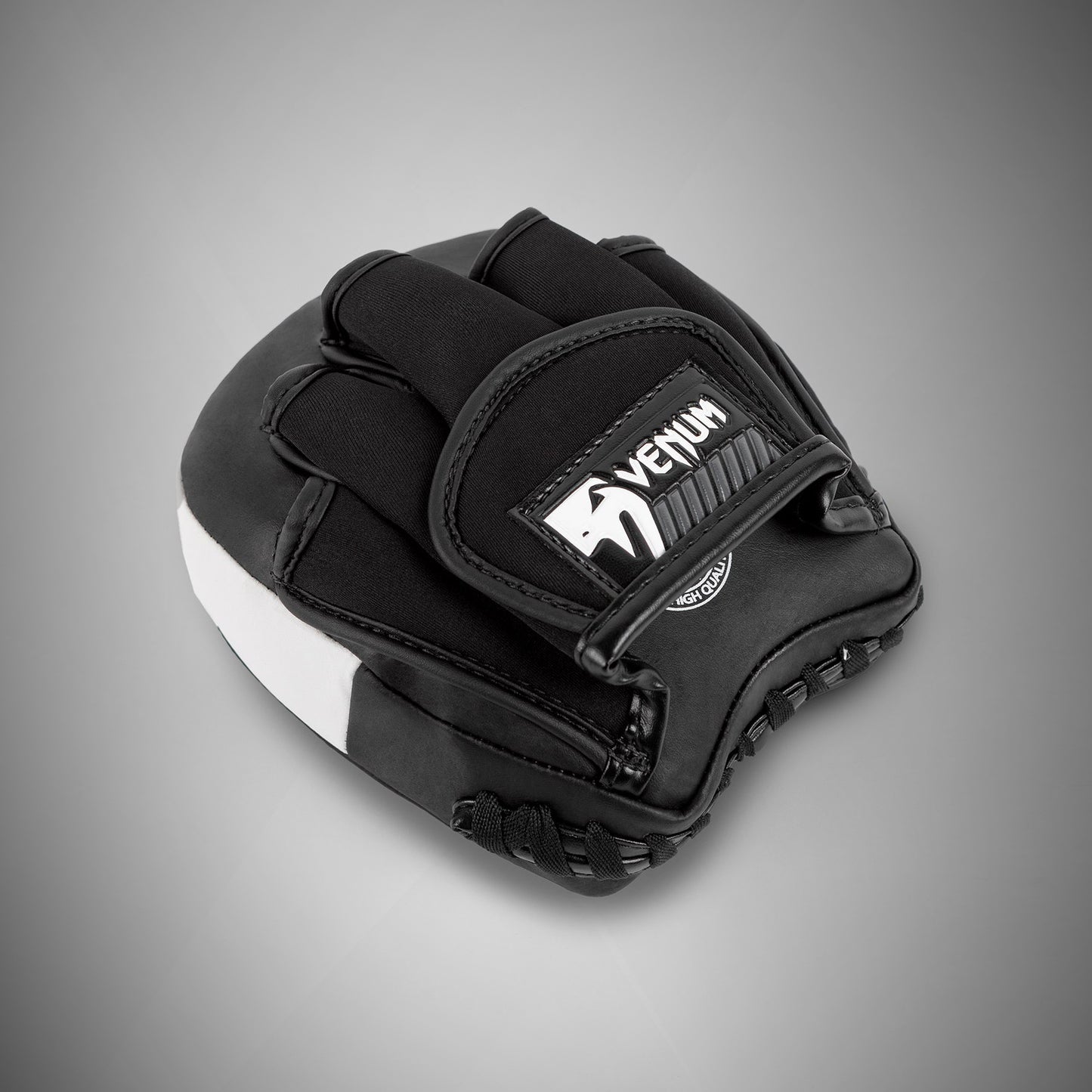 Venum Elite Thick Coaching Handschuhe Leder Mini (Paar) - Schwarz/Weiß