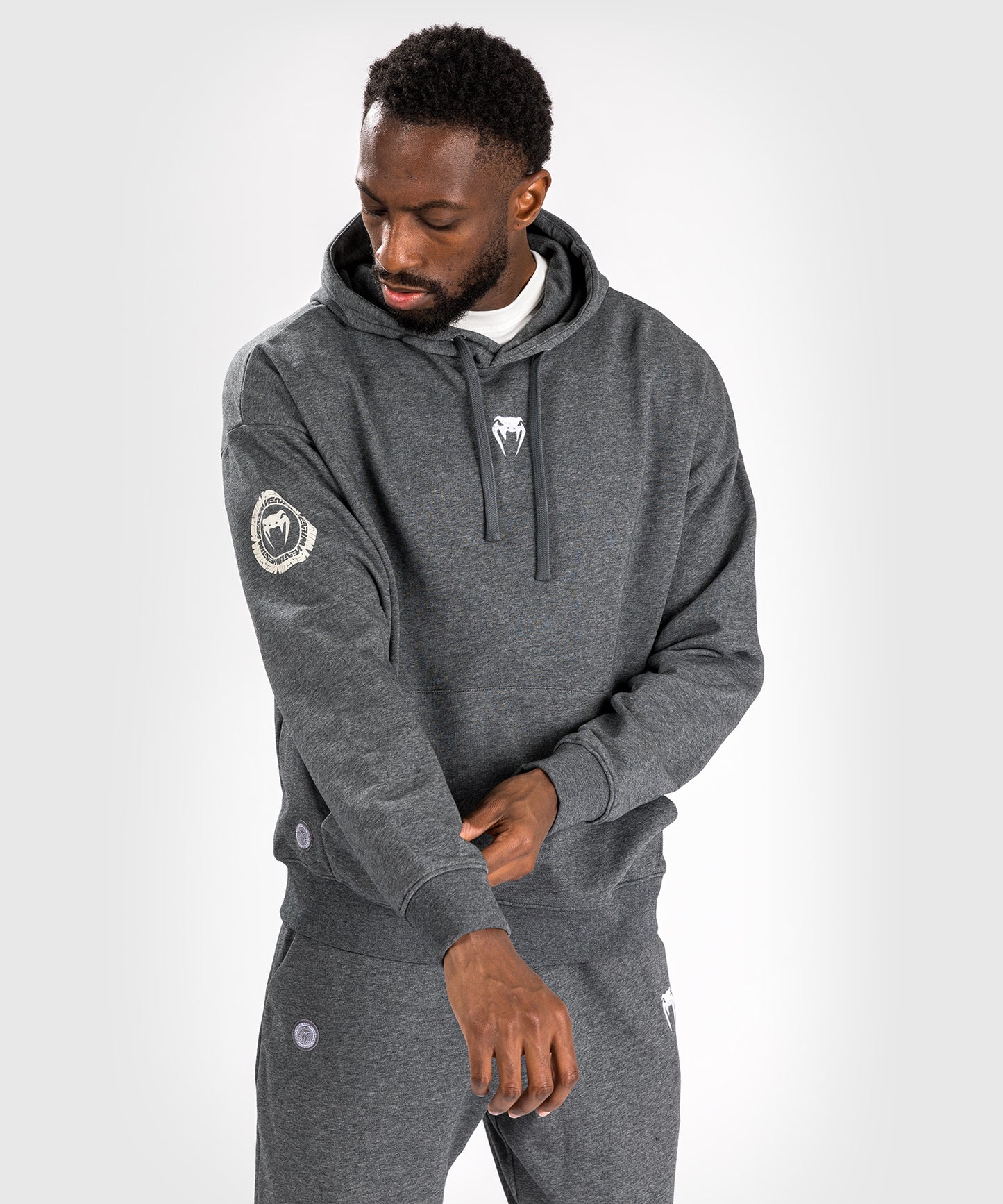 Venum Vortex XL Lite Herren Hoodie - Dunkel Heather Grau