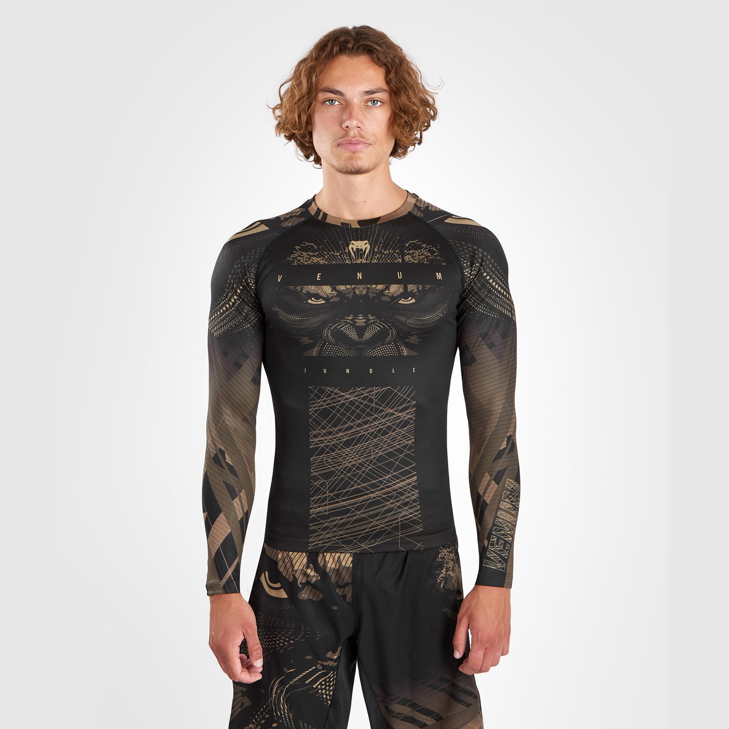 Venum Gorilla Jungle Rashguard Langarm - Schwarz/Sand