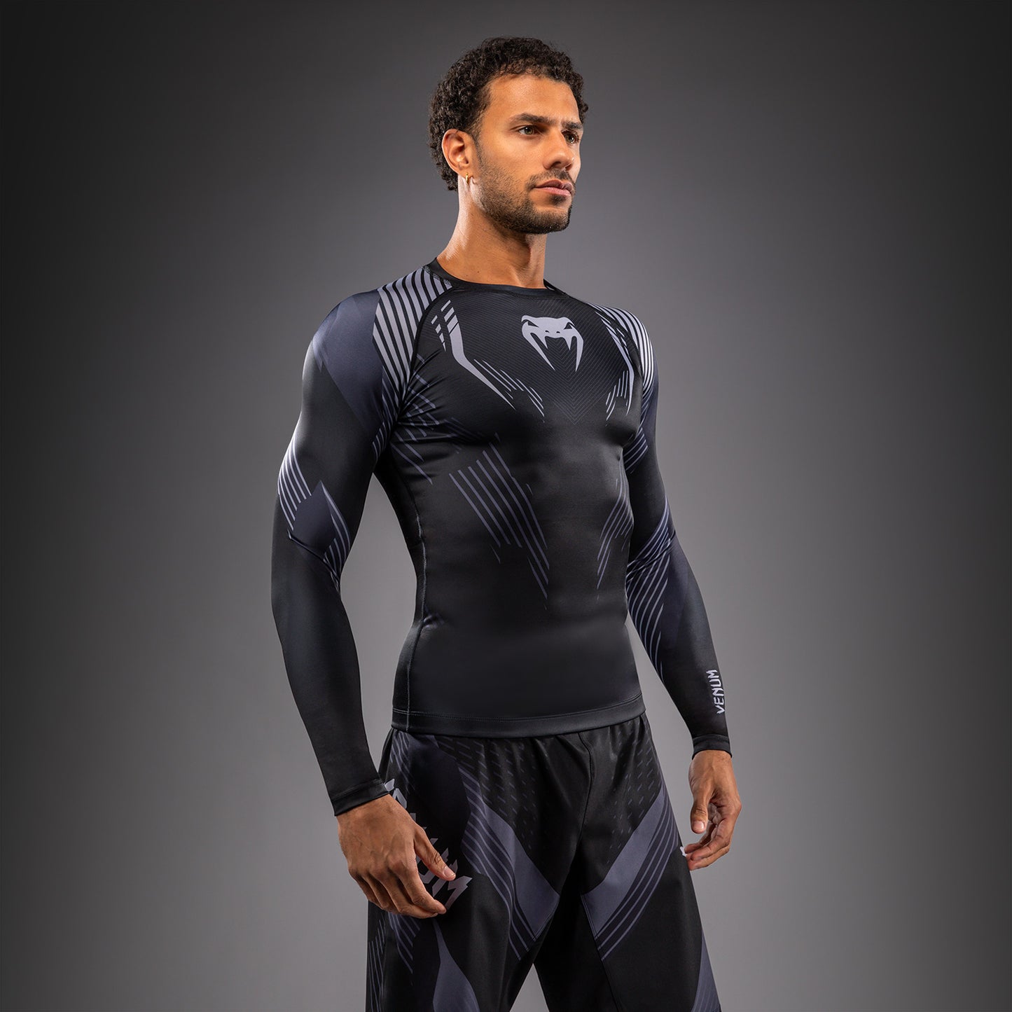 Venum No-Gi 6.0 Langarm Rashguard - Schwarz/Grau