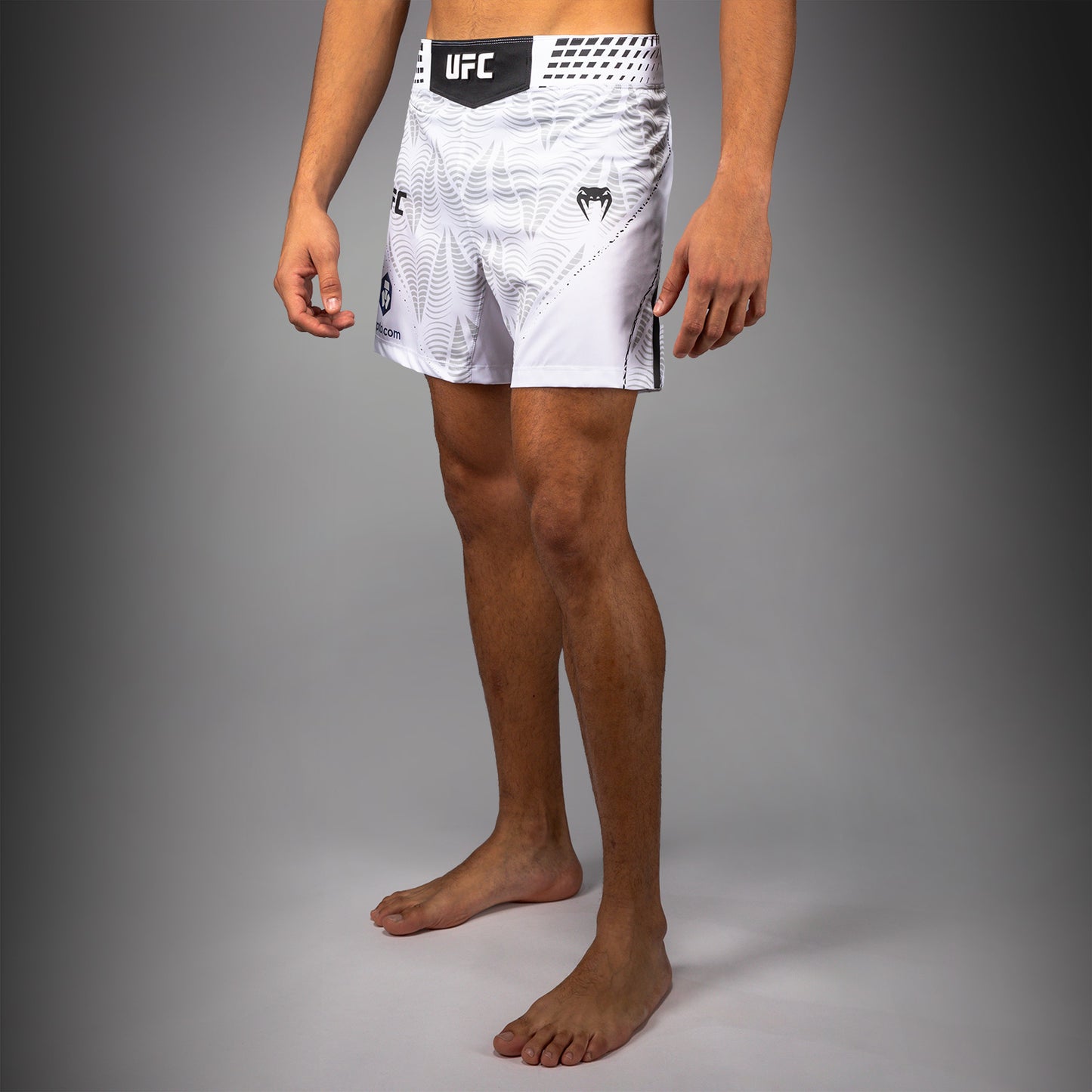UFC Zenith by Venum Authentic Fight Night Kurze Passform Fight Short Herren Personalisiert - Weiß