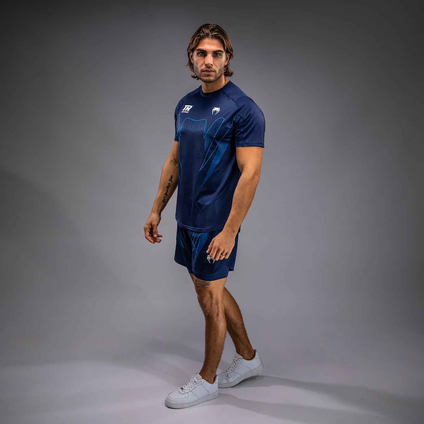 Venum x Top Rank Original Herren Dry Tech Shirt - Navy Blau