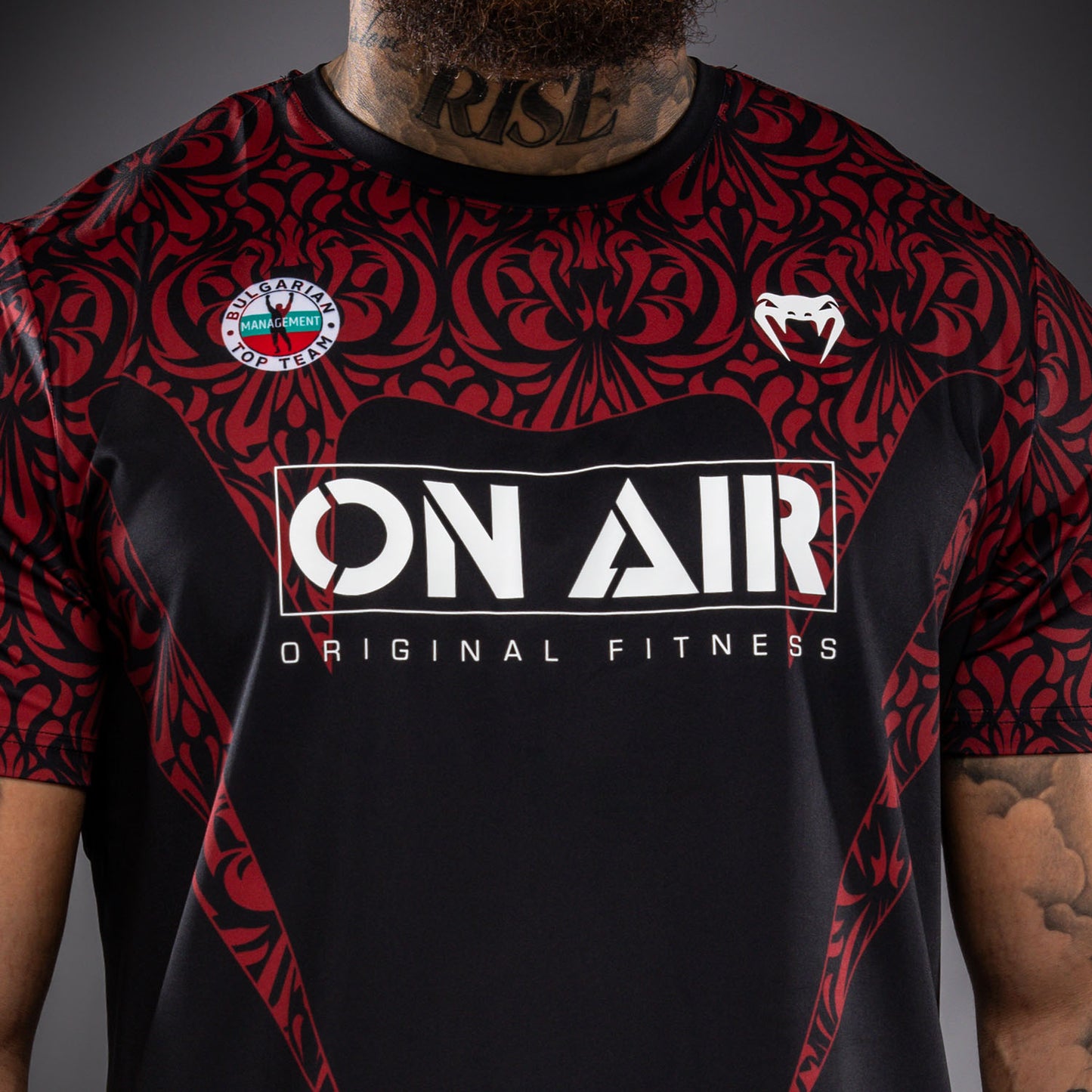 Venum Bulgarian Top Team (BTT) Dry-Tech-T-Shirt – Schwarz/Rot