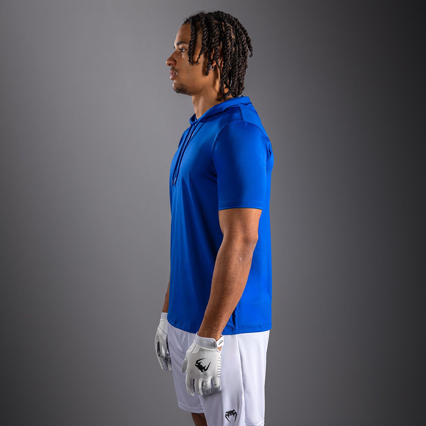 Venum Elite Kurzarm Dry-Tech Kapuzenpullover - Königsblau