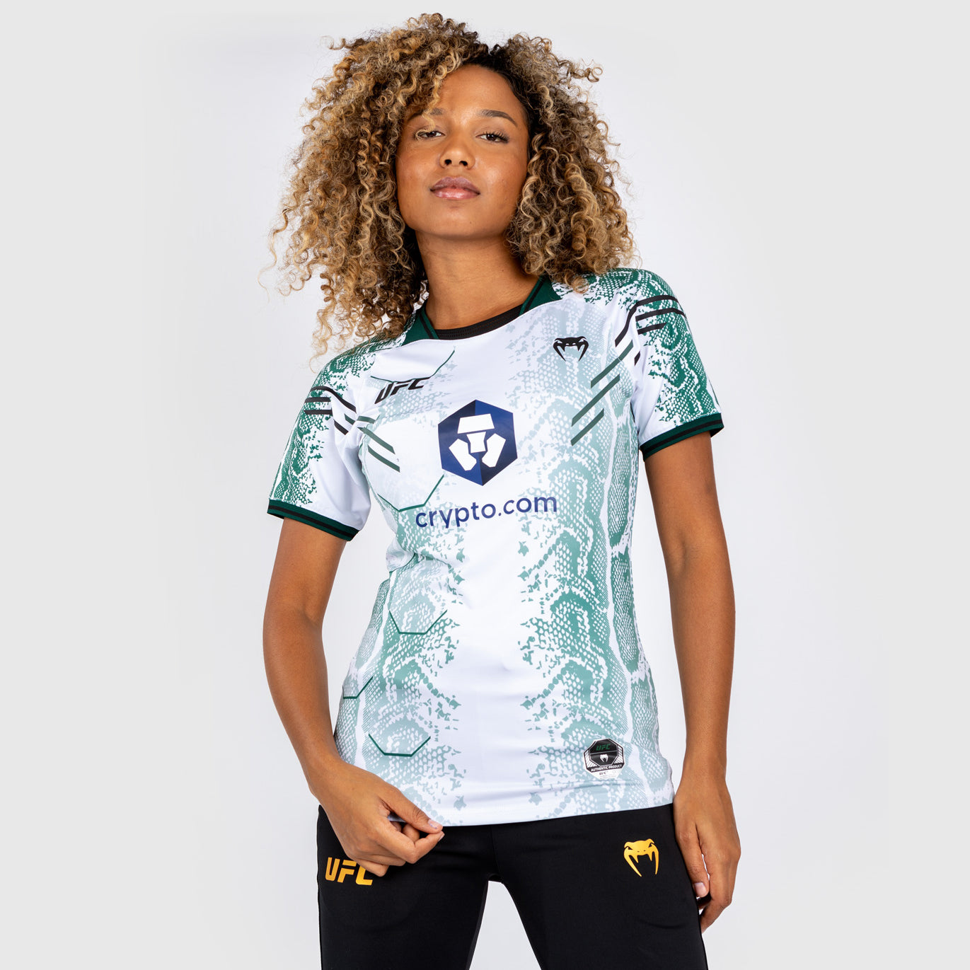 UFC Adrenaline by Venum Authentic Fight Night Damen Walkout Trikot - Emerald Edition - Weiß/Grün