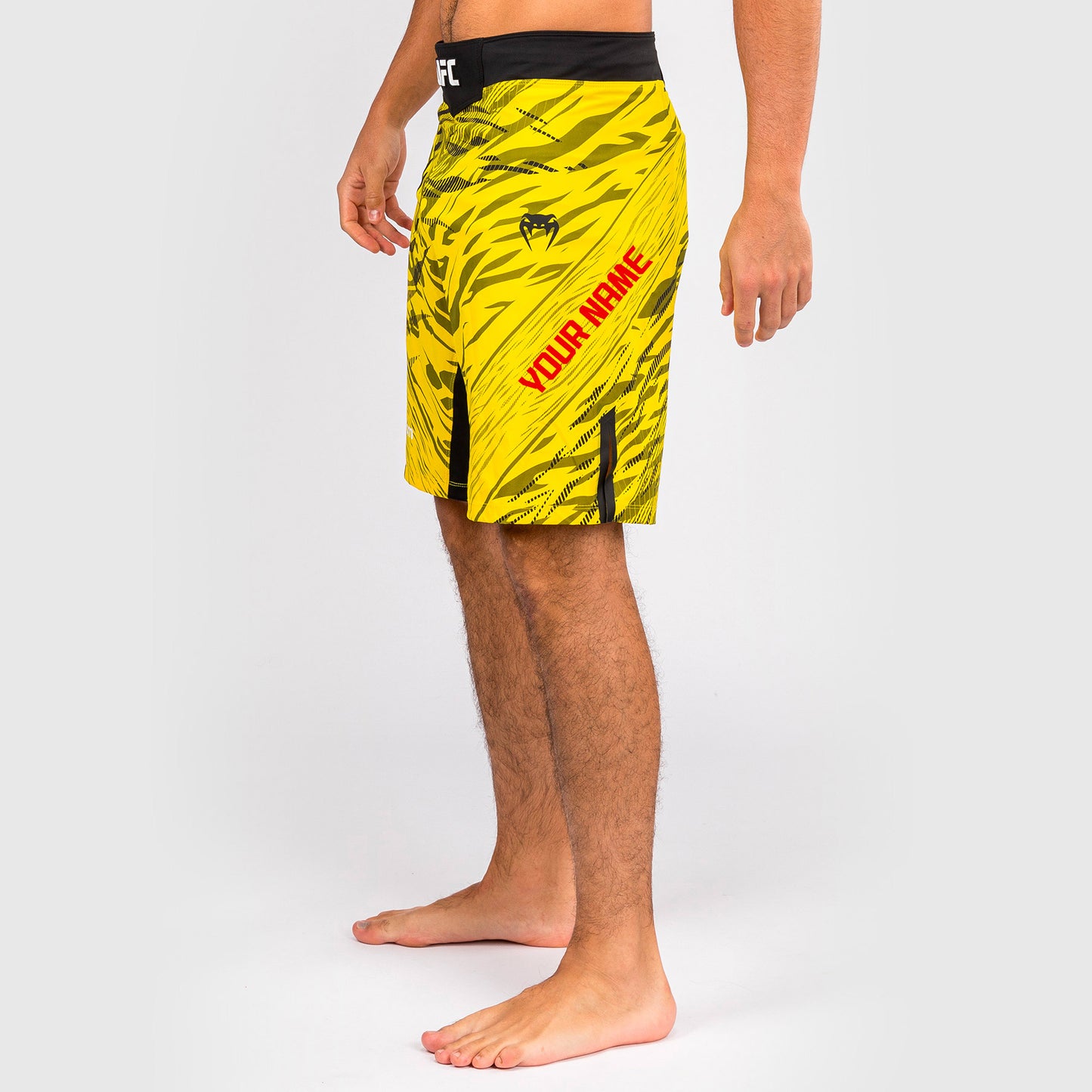 UFC Fusion by Venum Personalized Authentic Fight Night Herren Fight Short - Long Fit - Gelb