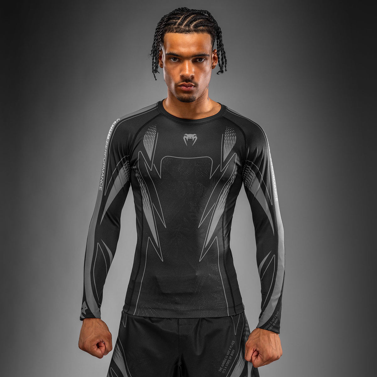 Venum Amazonia Reborn Langarm-Rashguard - Schwarz/Grau