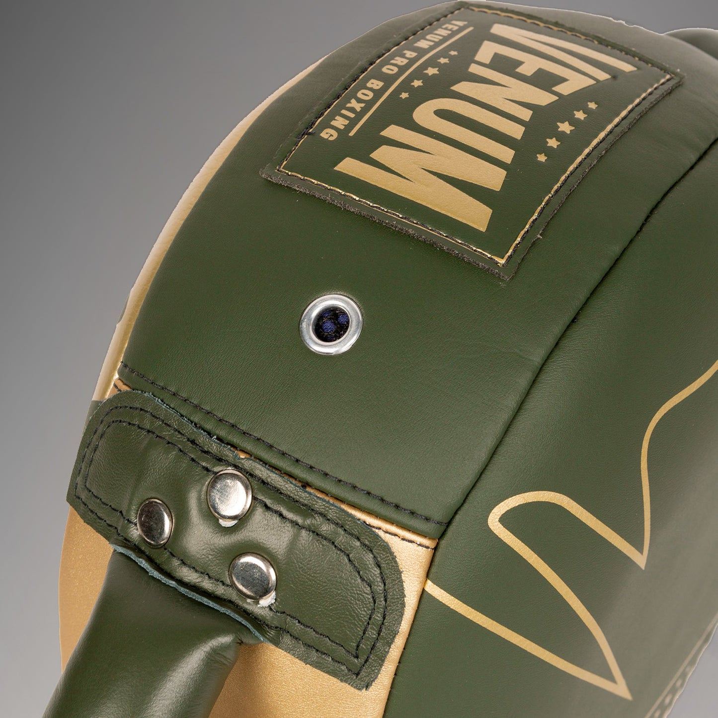 Venum Pro Boxhandschuh Rundschlag Schild – Khaki/Gold