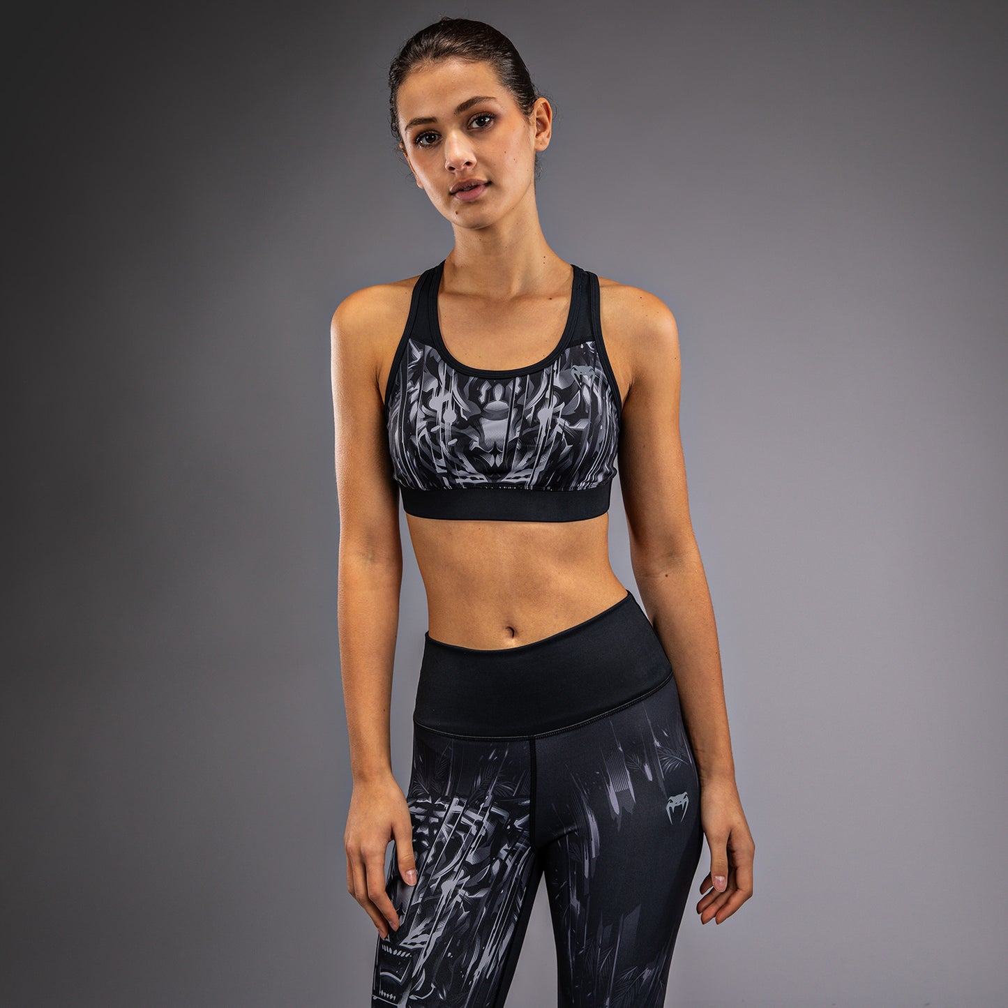 Venum Tiger Damen Sport-Bh - Schwarz/Silber