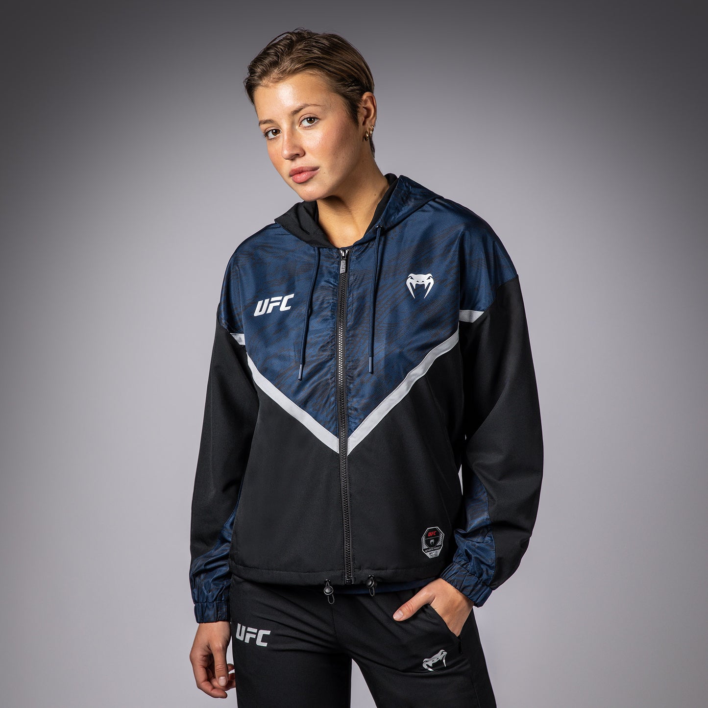 UFC Fusion by Venum Fight Week Damen Zip Hoodie - Ozeanisches Blau