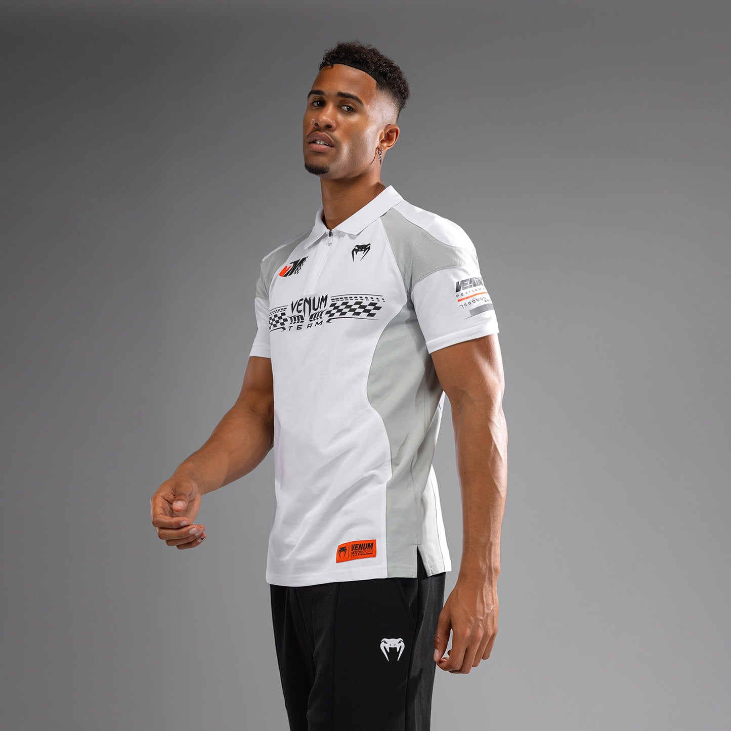 Venum Motorsport Baumwoll-Polo - Schneeweiß