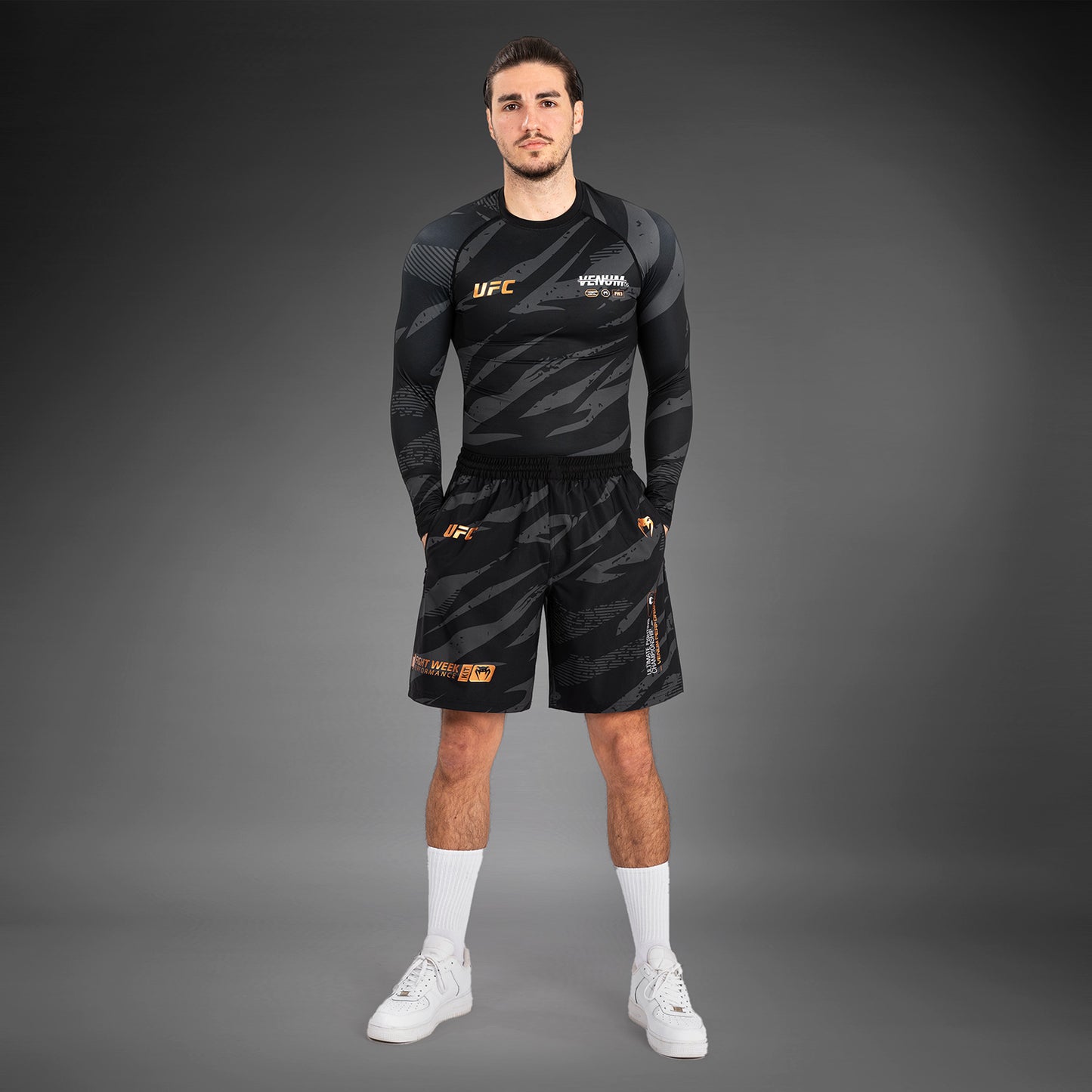 UFC Adrenaline by Venum Fight Week Performance Shorts Für Männer - Urban Camo