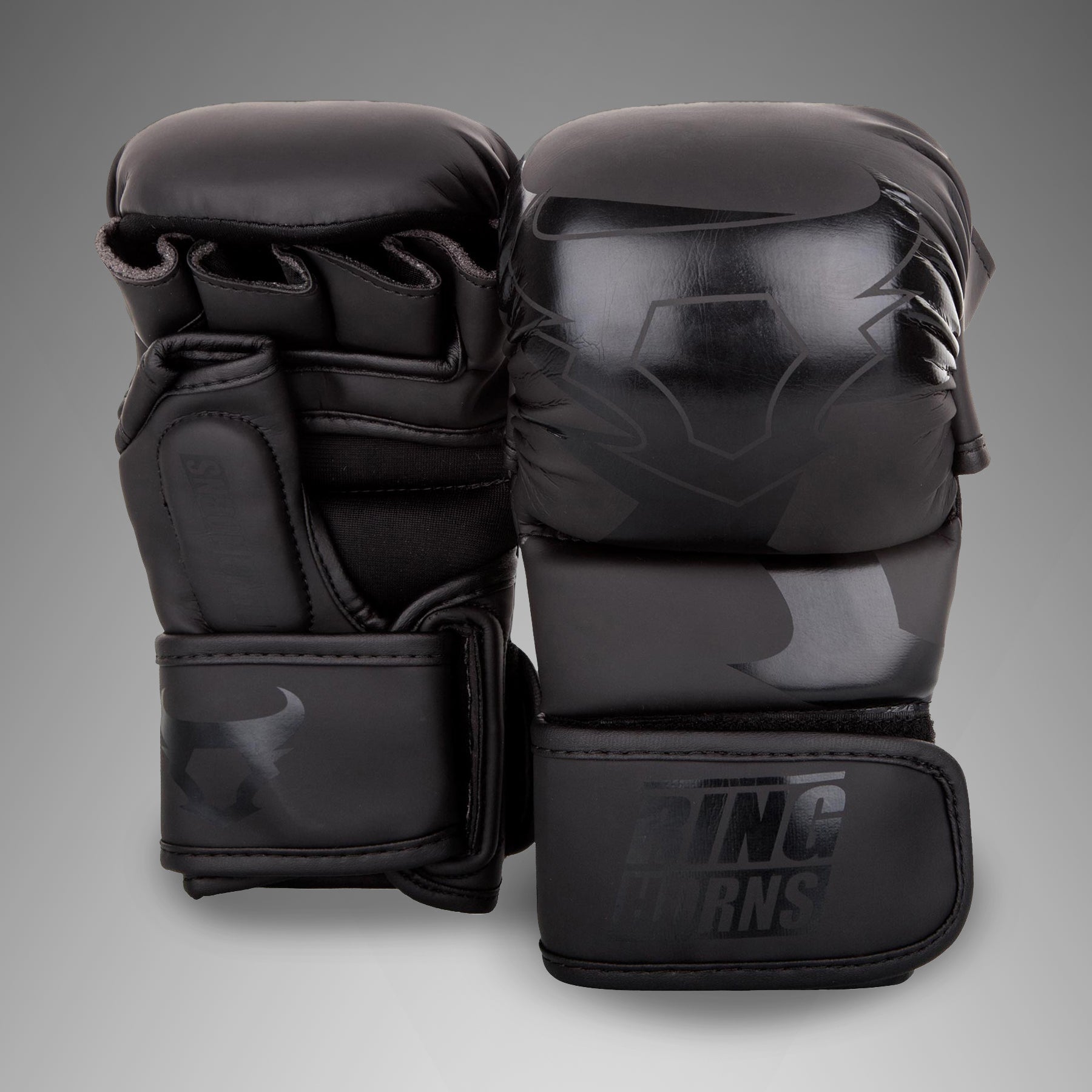 beste mma handschuhe Venum Ringhorns Charger MMA-Sparring-Handschuhe - Schwarz/Schwarz