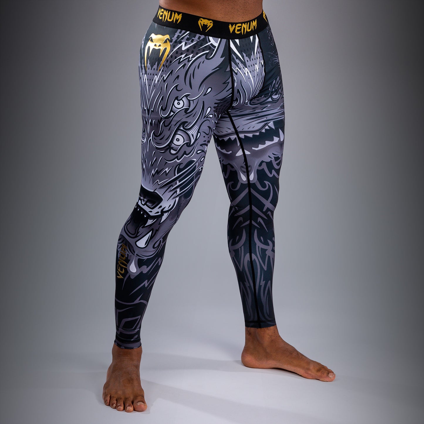 Venum Wolf Atak Spats – Schwarz/Grau