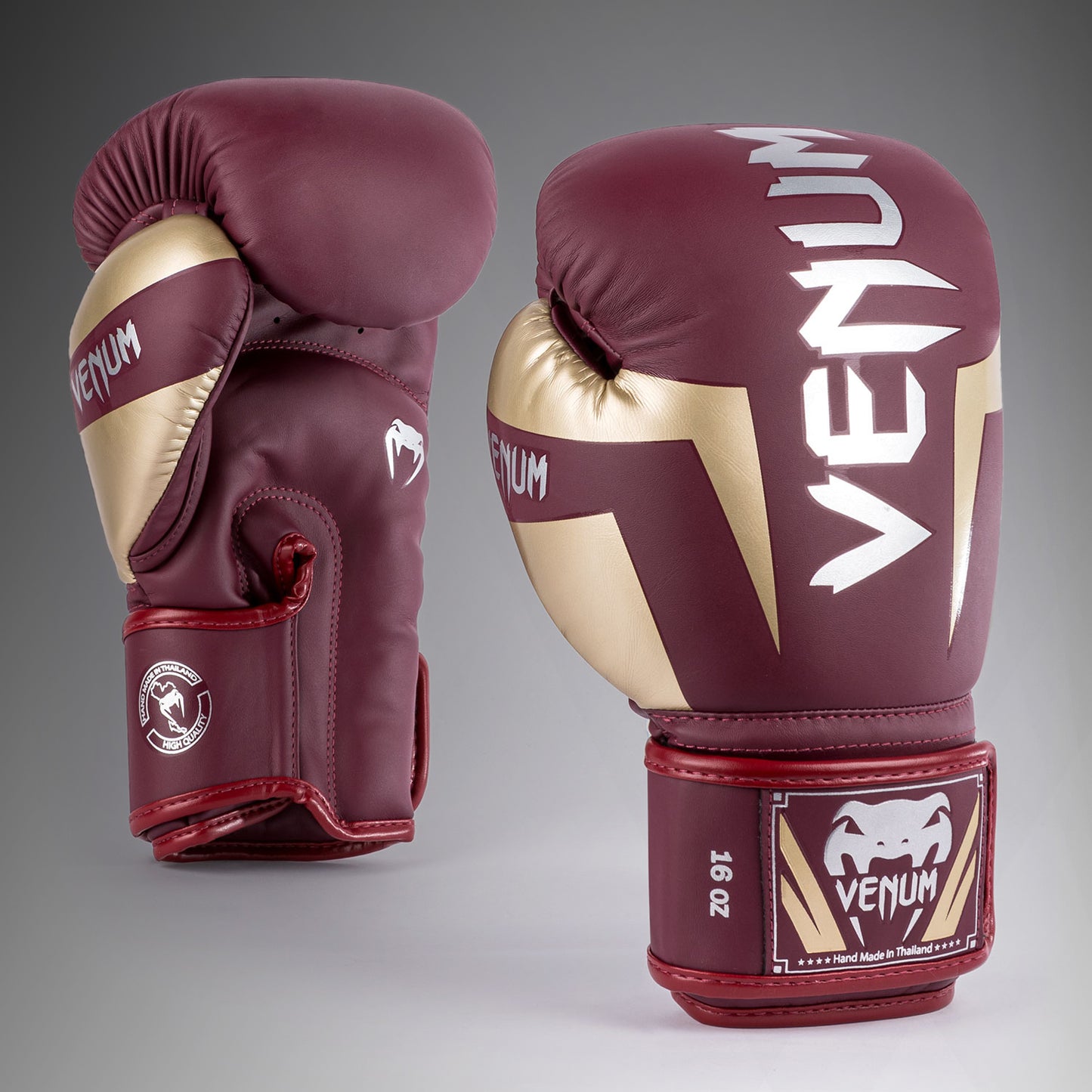 Venum Elite Boxhandschuhe - Burgund/Gold