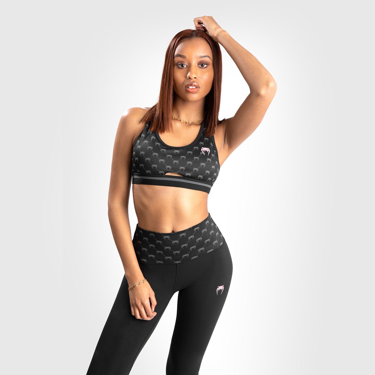 Venum Monogram Leggings – Schwarz//Roségold