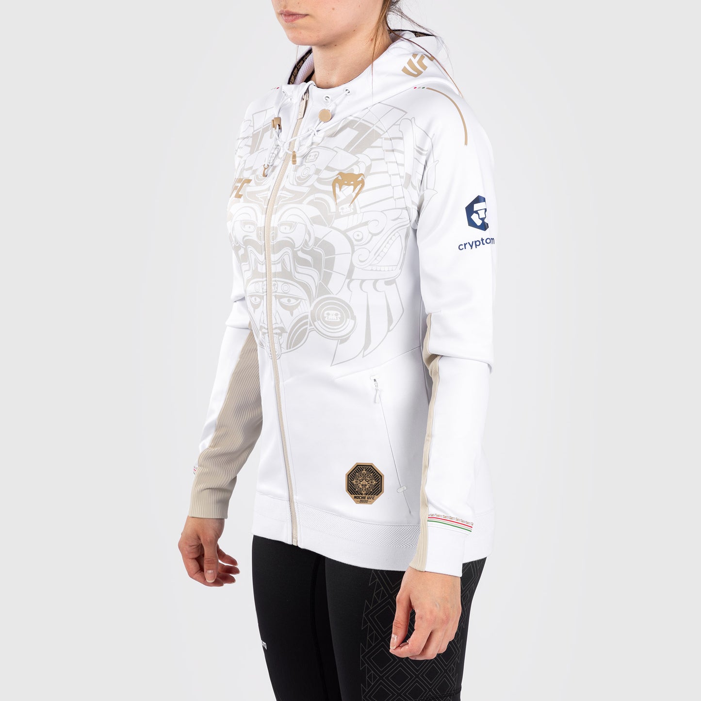 Noche UFC by VenumAuthenticr Fight Night Damen Walkout Hoodie - Weiß