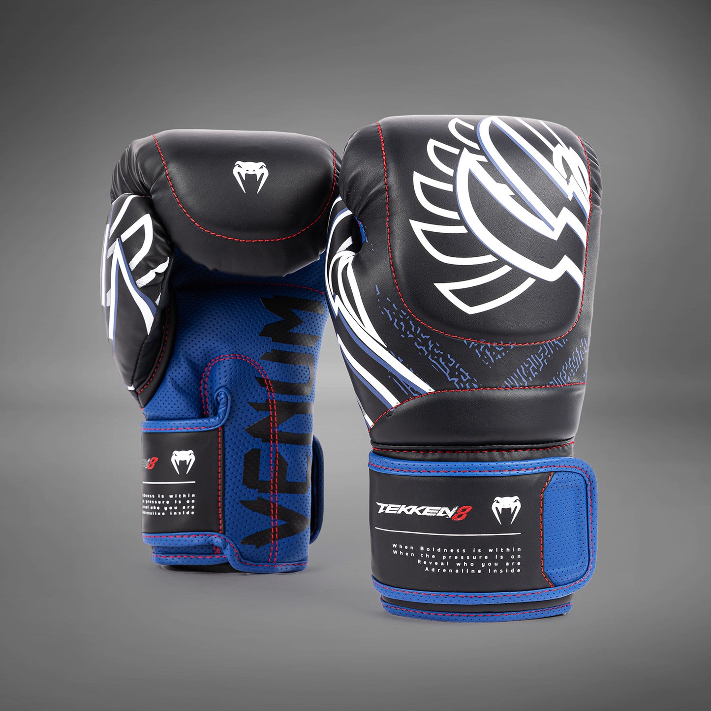 Venum x TEKKEN 8 - Jin Kazama Boxhandschuhe - Blau/Schwarz/Weiß