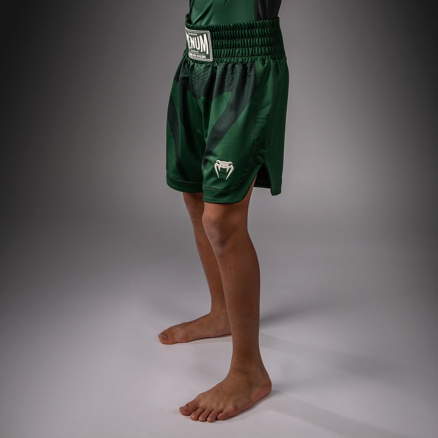 Venum Attack Kids Boxshorts - Waldgrün/Off-White