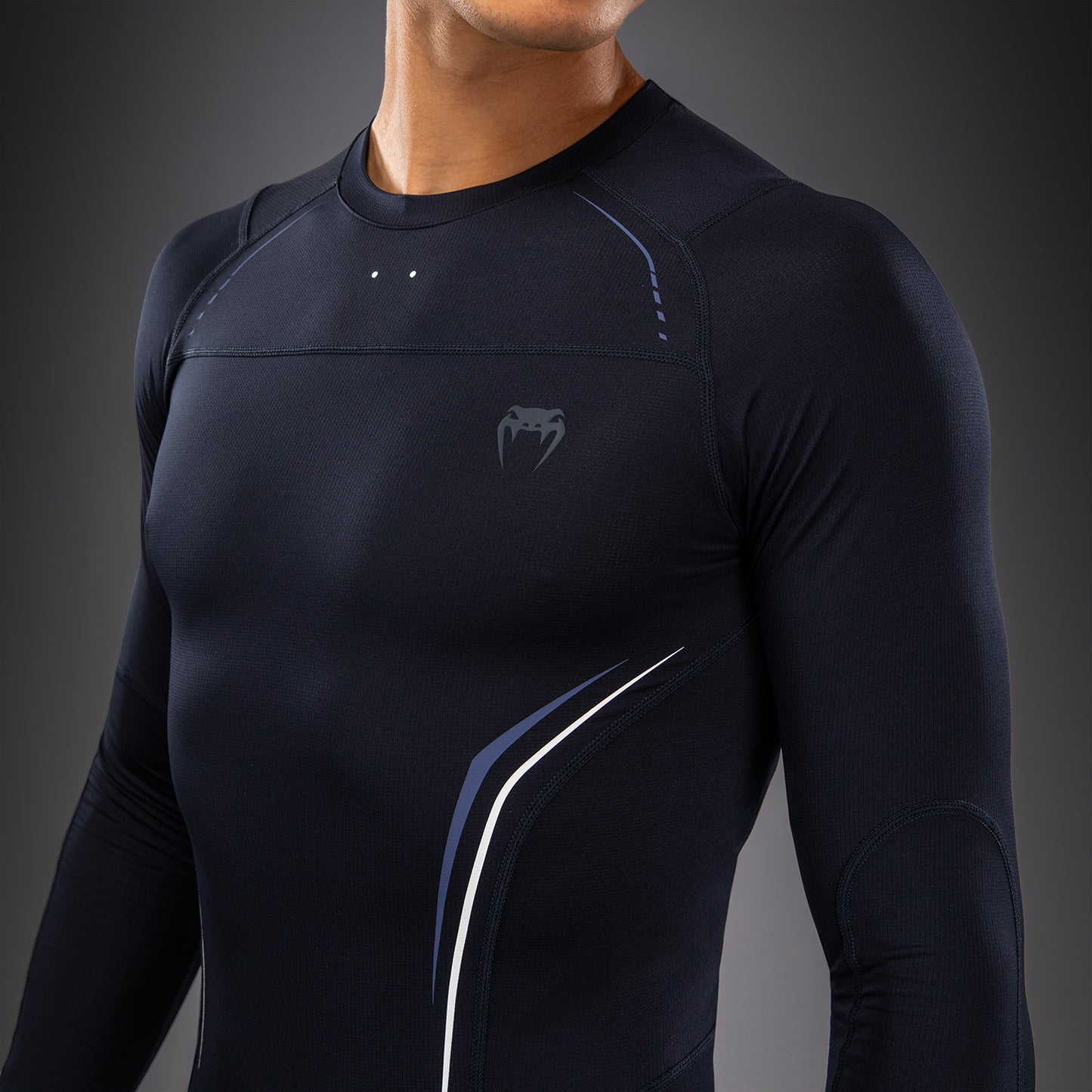 Venum G-Core Langarm Rashguard - Marineblau/Weiß