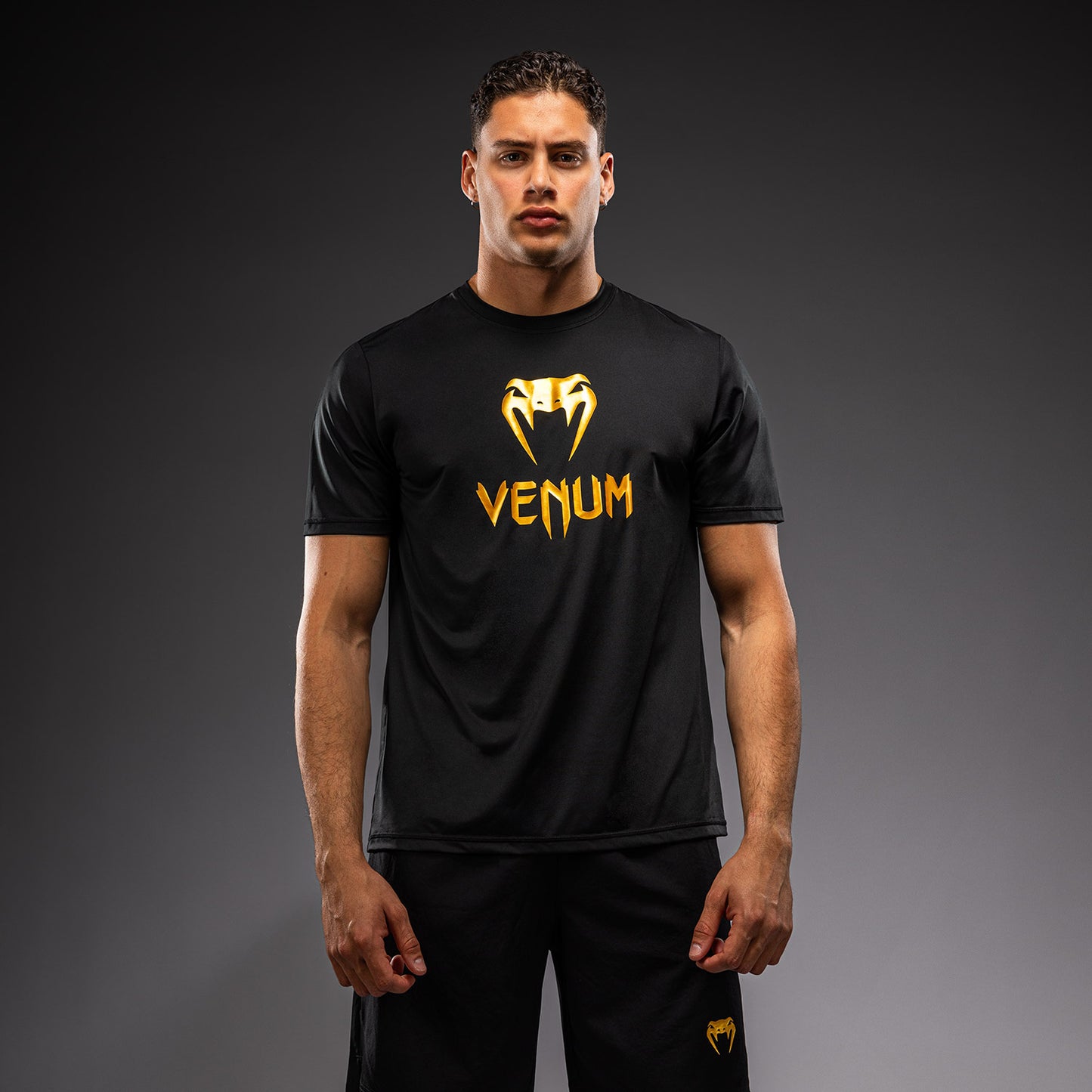 Venum Classic Dry Tech T-Shirt - Schwarz/Gold