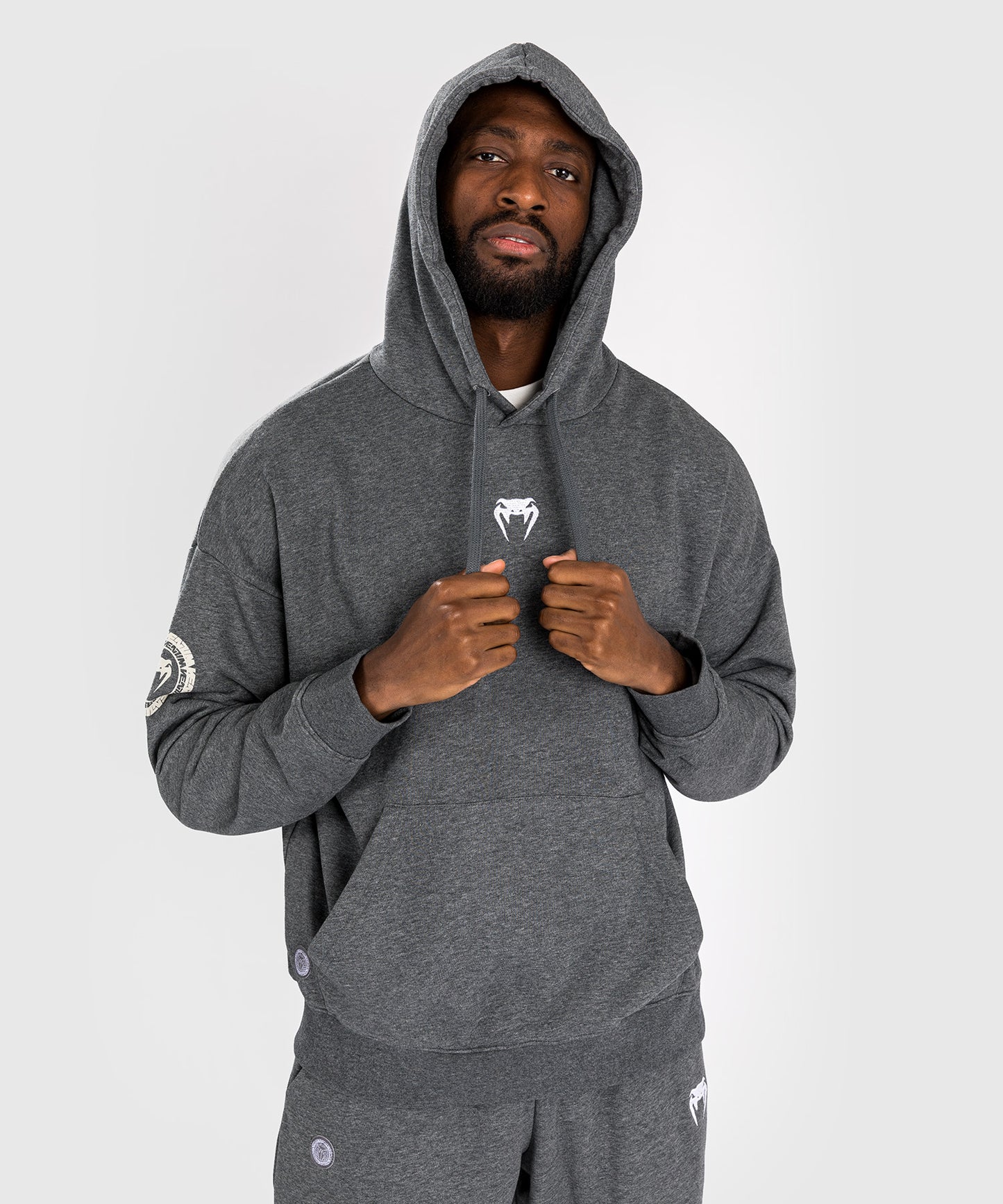 Venum Vortex XL Lite Herren Hoodie - Dunkel Heather Grau