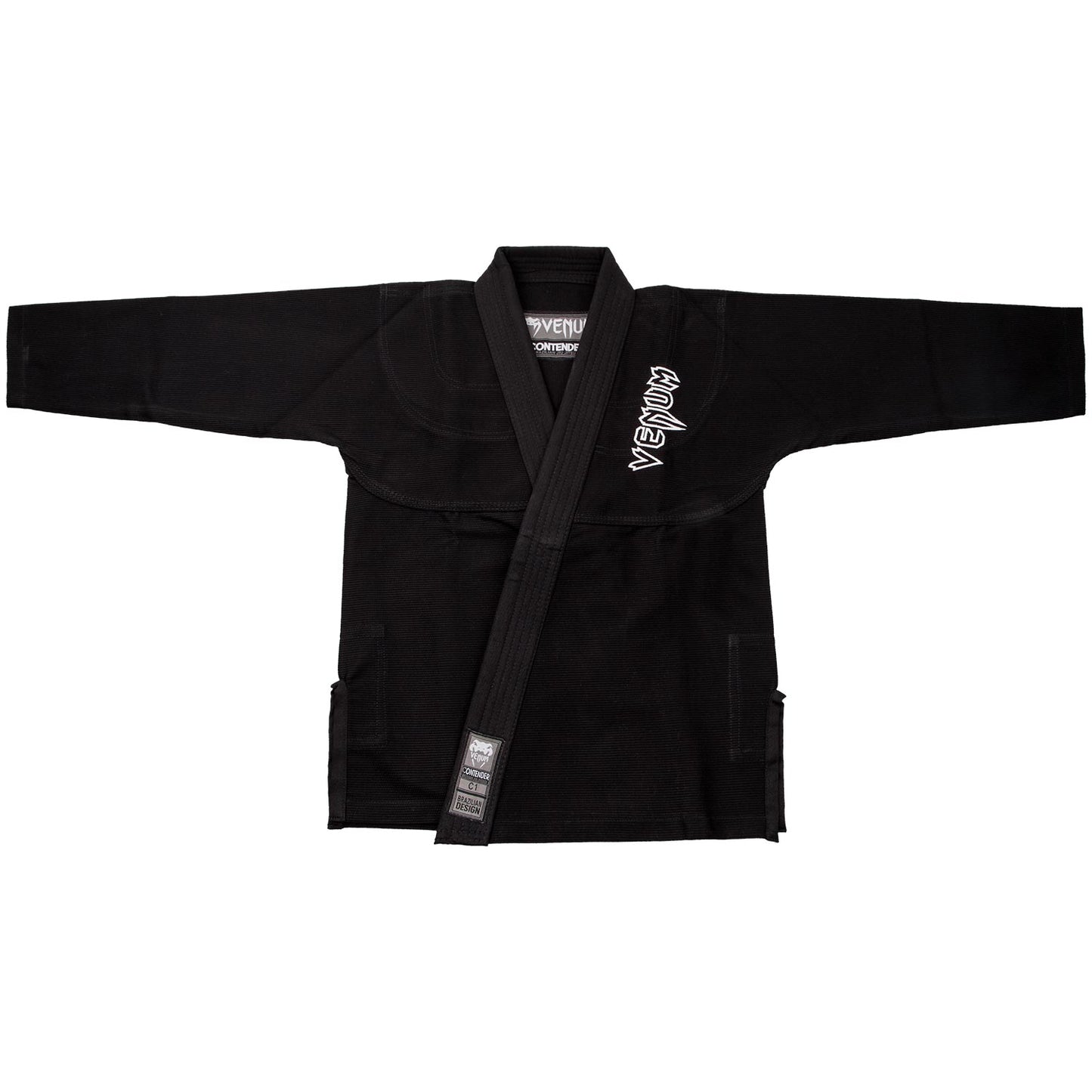 Venum Contender Kids BJJ Gi (Weißer Gürtel angeboten) - Schwarz