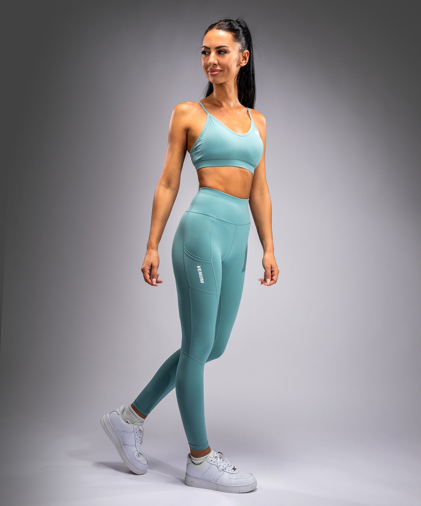 Venum Essential Damen Performance Leggings - Aqua Grün