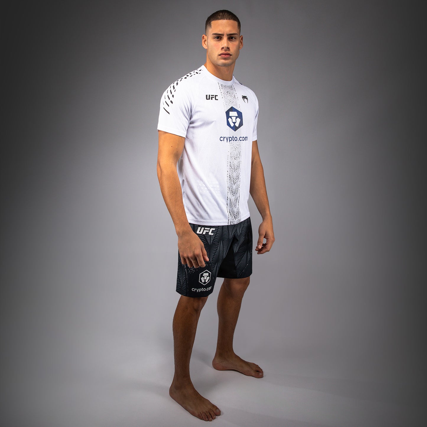 UFC Zenith by Venum Authentic Fight Night Offizielles Walkout-Trikot Herren Personalisiert - Weiß