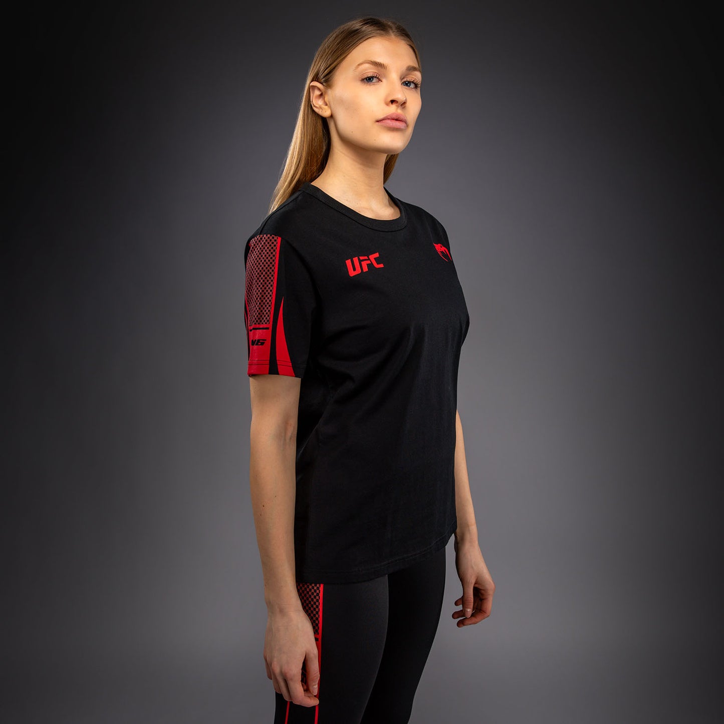 Venum UFC Unity by Venum Authentic Fight Week Damen-Kurzarm-T-Shirt - Schwarz