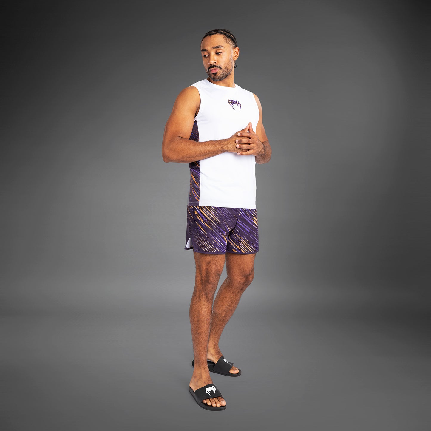 Venum Rapid Herren Tank Top - Weiß/Dunkelviolett