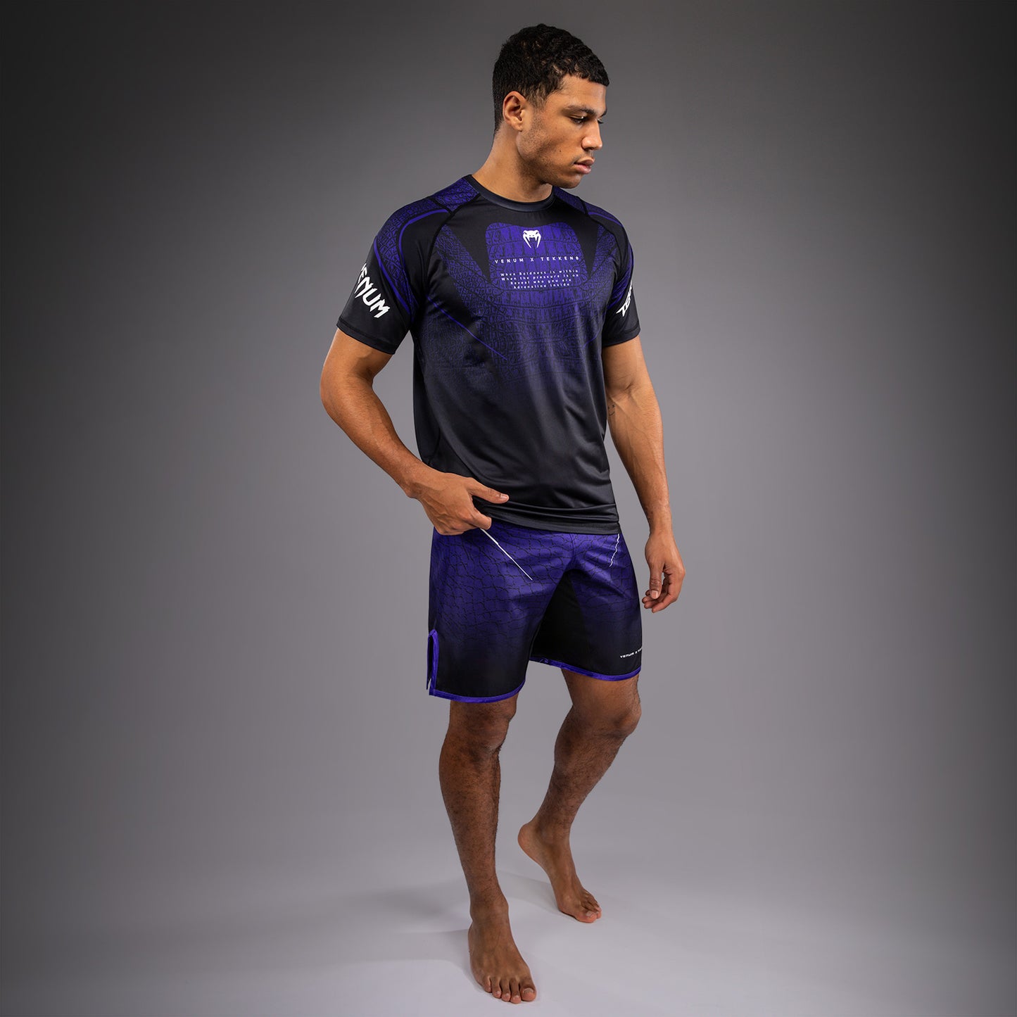 Venum x TEKKEN 8 Dry-Tech T‑Shirt - Kazuya - Schwarz/Lila