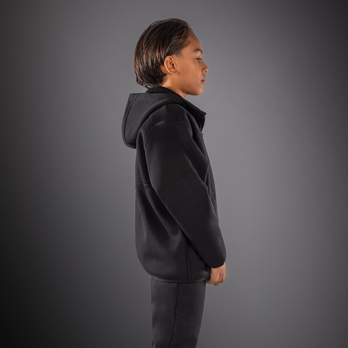 Venum Attack Fleece & Weave Kinder-Trainingsjacke - Schwarz